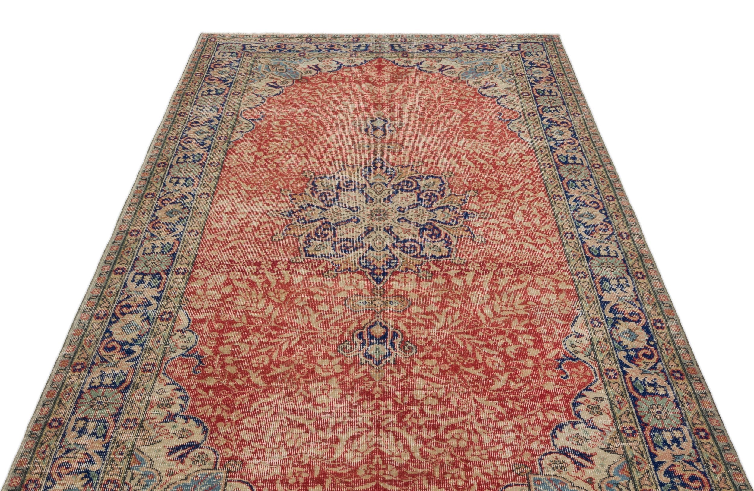 Atina Grey Vintage Wool Handmade Area Rug 4'10" x 8'4"