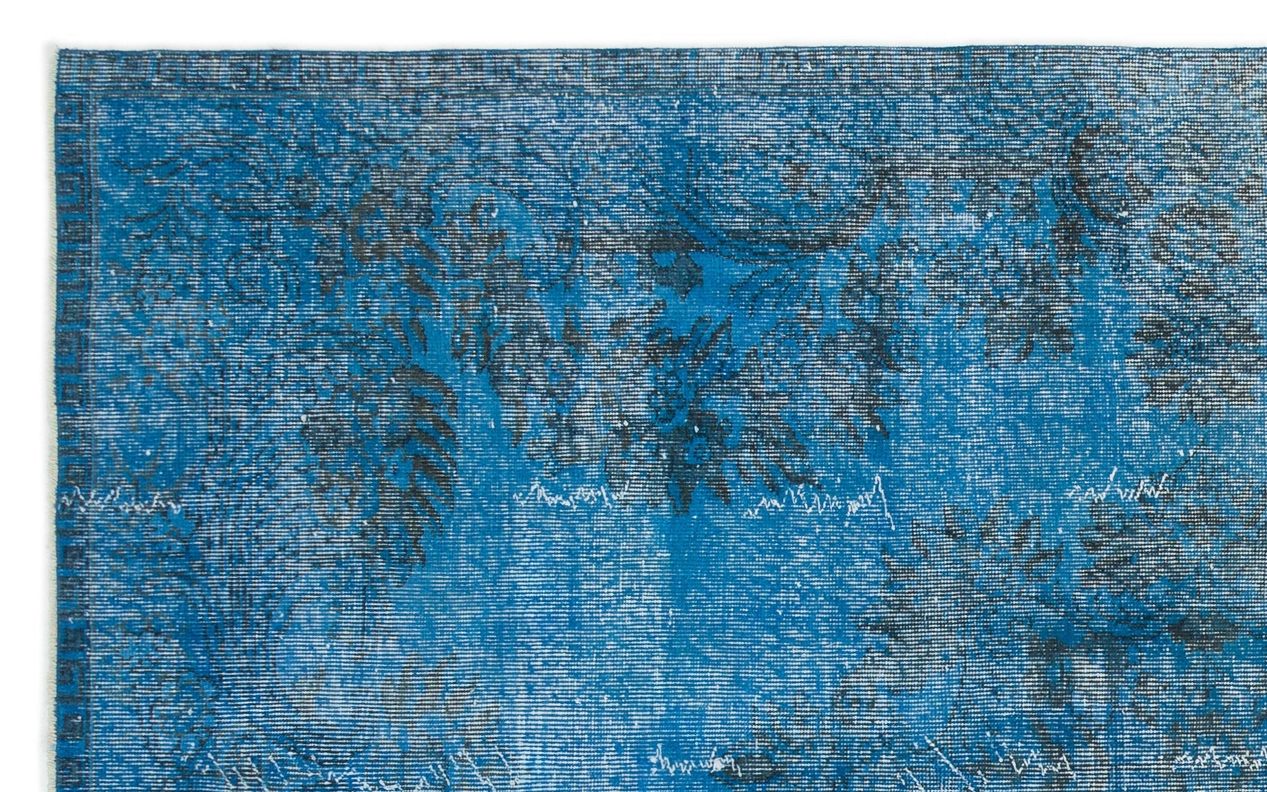 Atina Blue Vintage Wool Handmade Area Rug 5'9" x 7'9"