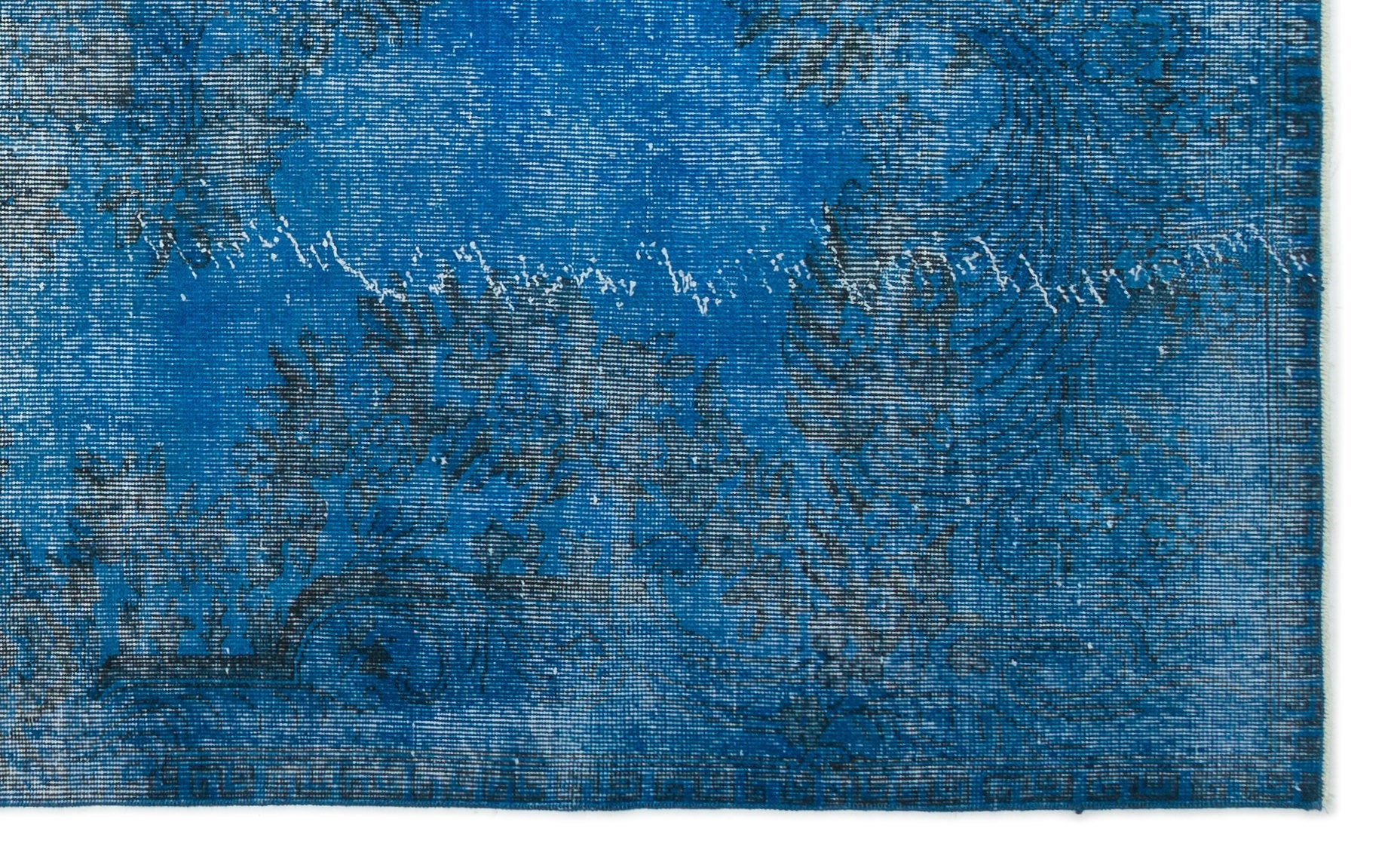 Atina Blue Vintage Wool Handmade Area Rug 5'9" x 7'9"