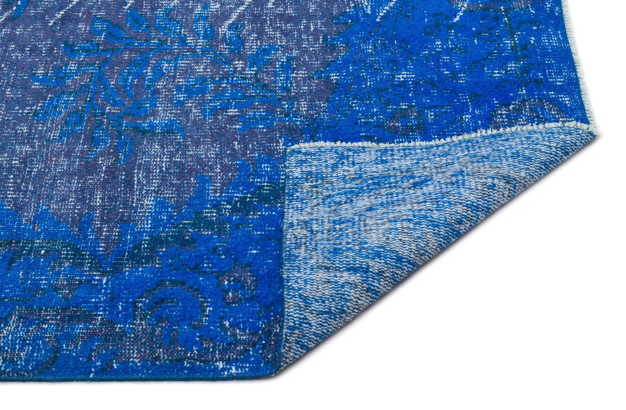 Atina Blue Vintage Wool Handmade Area Rug 5'9" x 9'3"