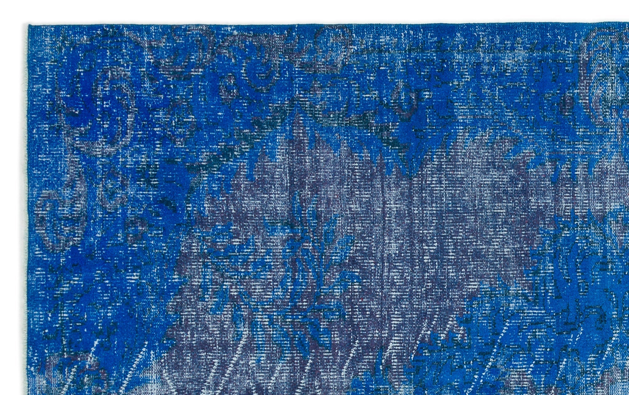 Atina Blue Vintage Wool Handmade Area Rug 5'9" x 9'3"