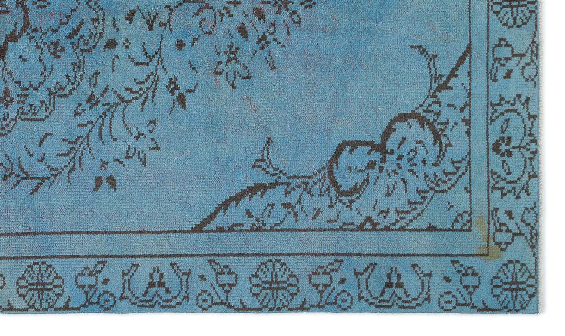 Atina Blue Vintage Wool Handmade Area Rug 5'3" x 8'7"