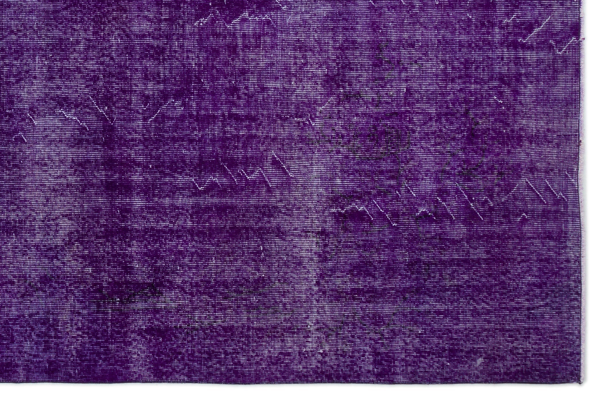 Atina Purple Vintage Wool Handmade Area Rug 6'8" x 9'11"