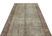 Atina Brown Vintage Wool Handmade Area Rug 5'1" x 8'8"