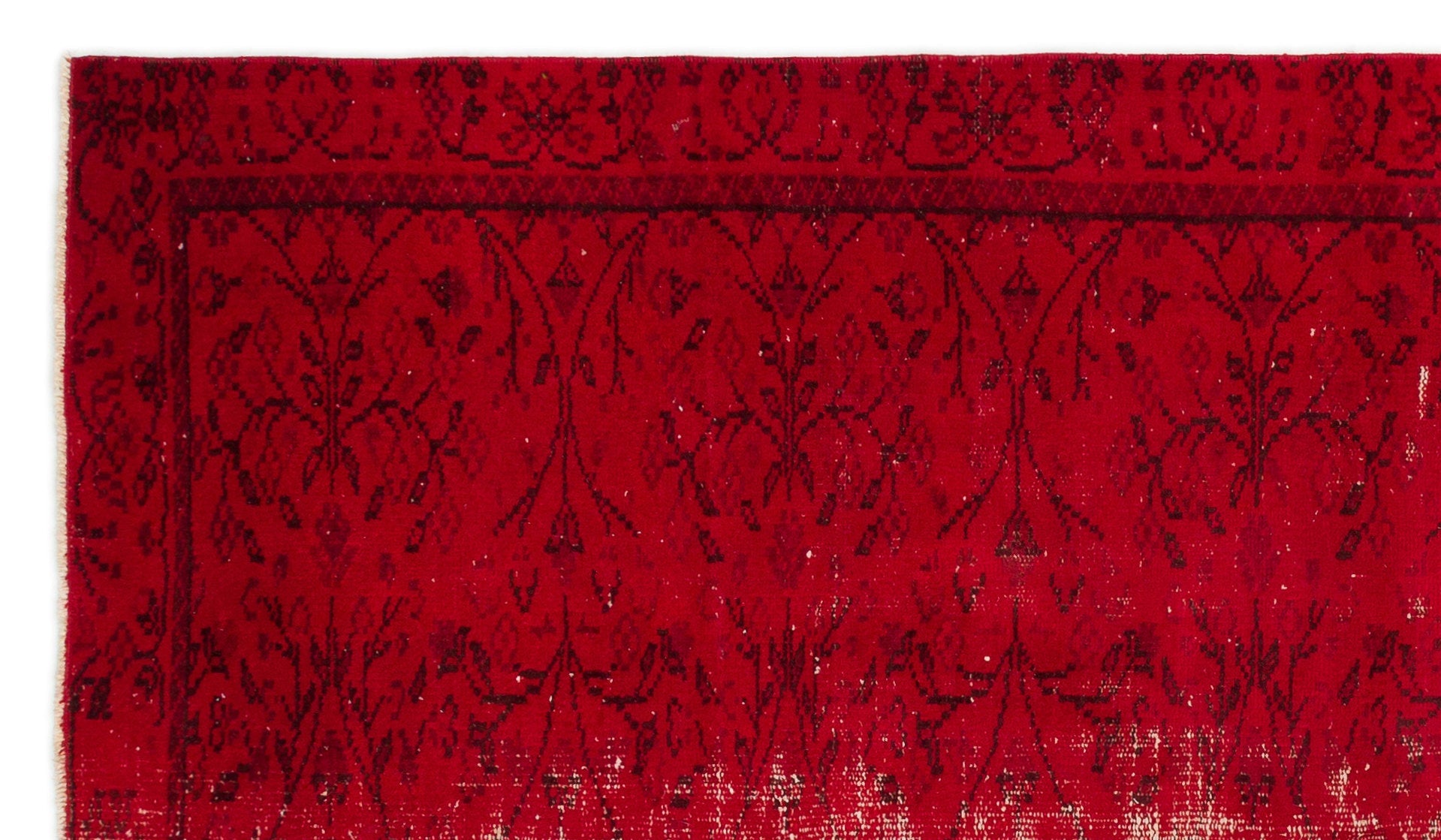 Atina Red Vintage Wool Handmade Area Rug 5'0" x 8'10"