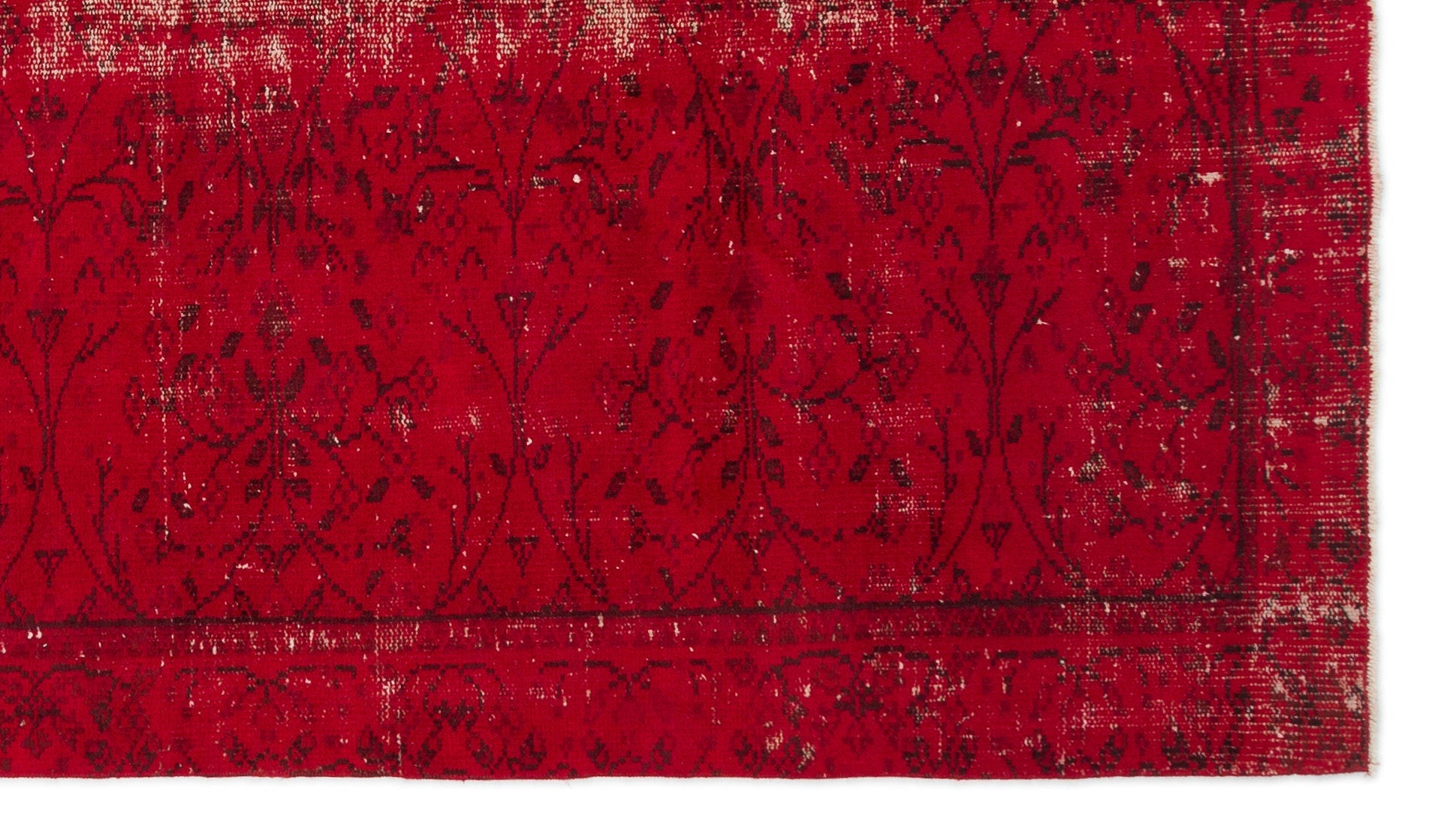 Atina Red Vintage Wool Handmade Area Rug 5'0" x 8'10"