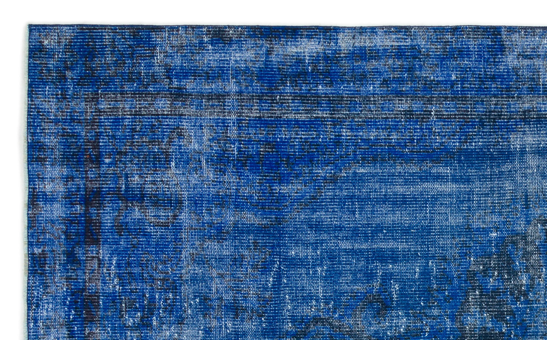 Atina Blue Vintage Wool Handmade Area Rug 4'10" x 7'11"