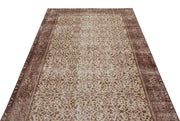 Atina Brown Vintage Wool Handmade Area Rug 4'8" x 8'4"