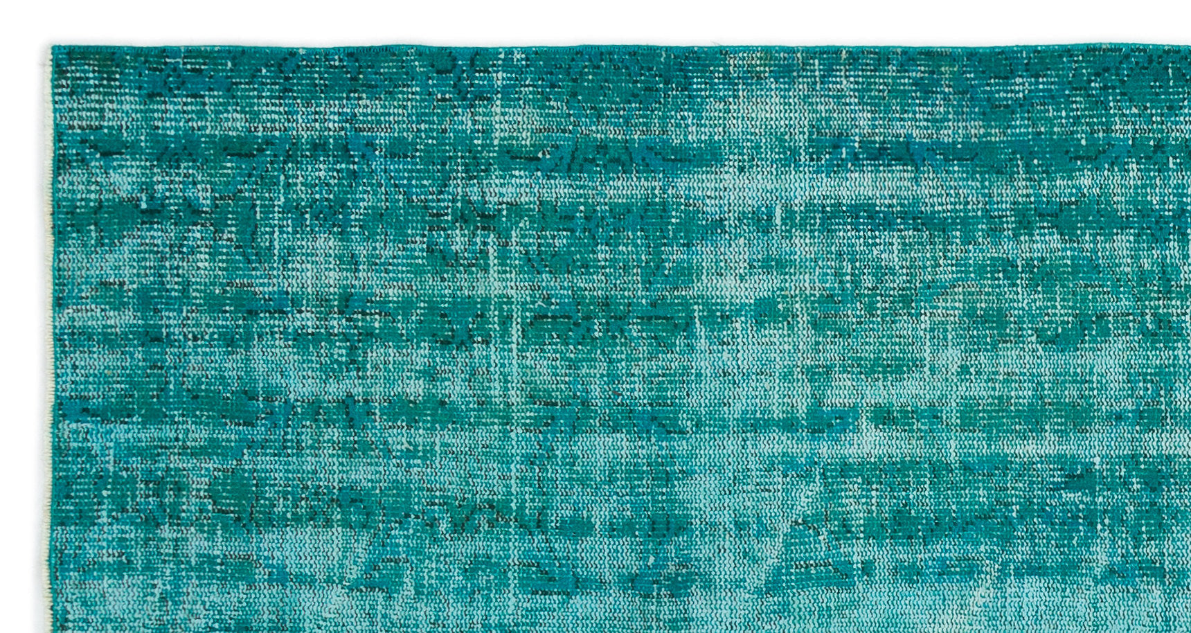 Atina Turquoise Vintage Wool Handmade Area Rug 4'2" x 7'10"