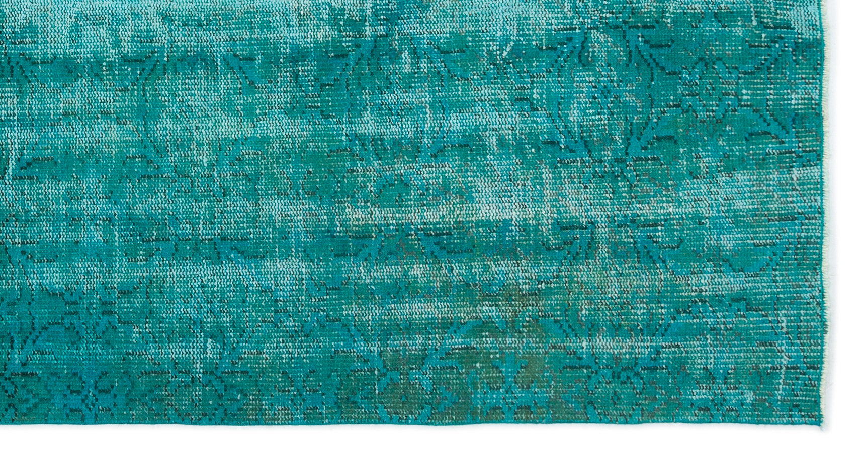 Atina Turquoise Vintage Wool Handmade Area Rug 4'2" x 7'10"