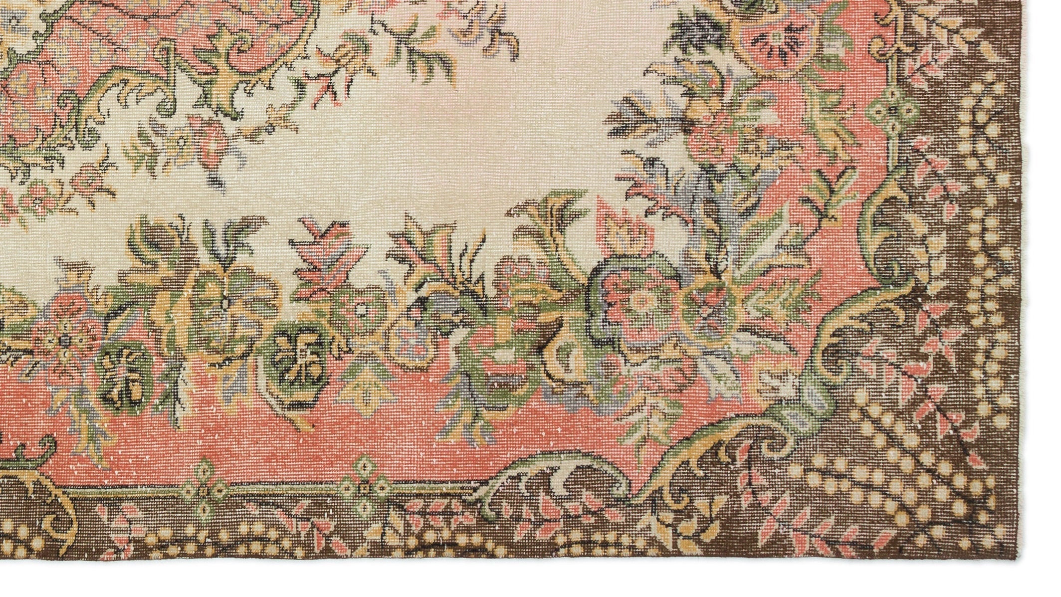 Atina Red Classic Wool Handmade Area Rug 5'5" x 9'10"