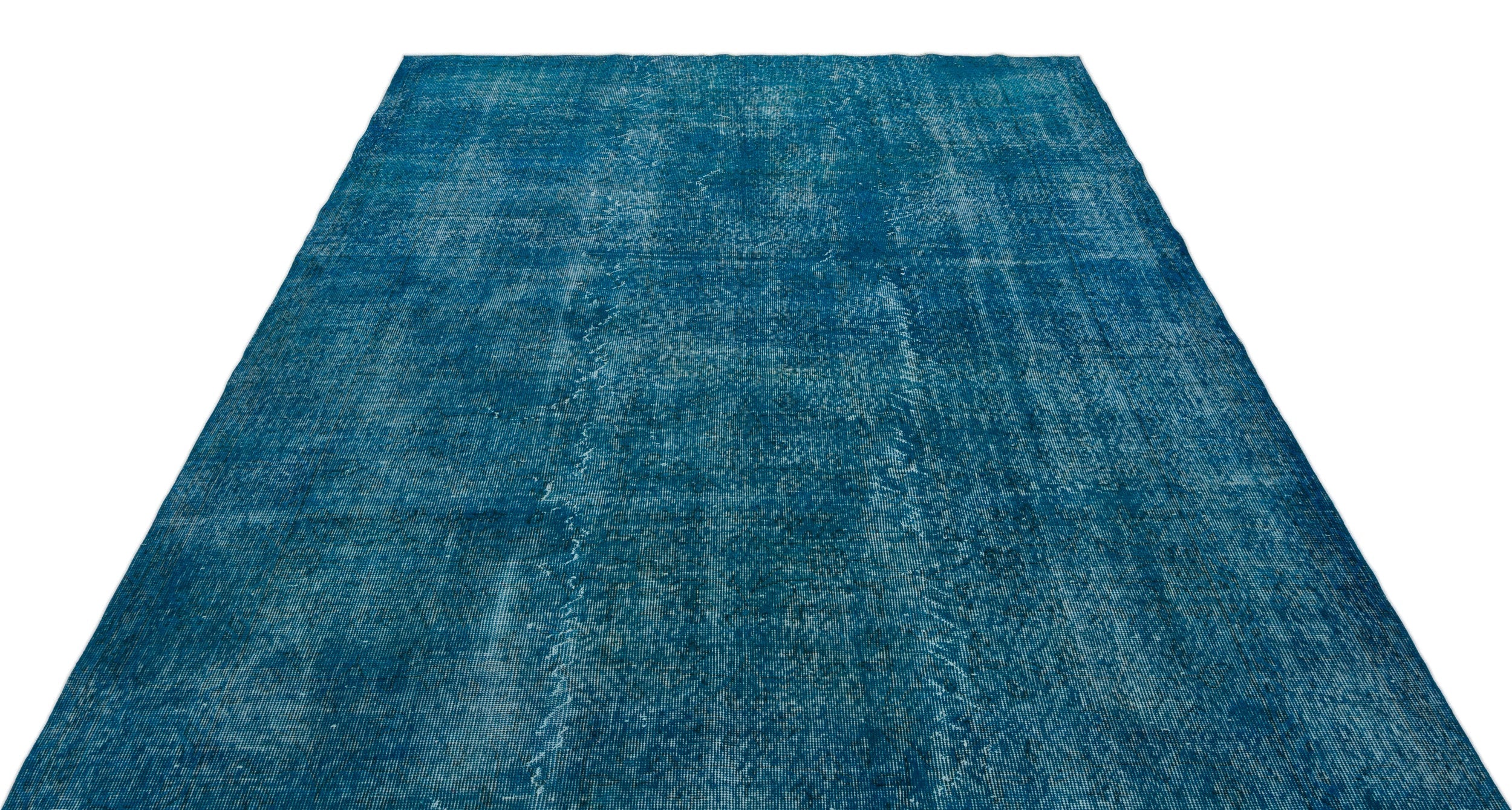 Atina Turquoise Vintage Wool Handmade Area Rug 6'6" x 9'10"