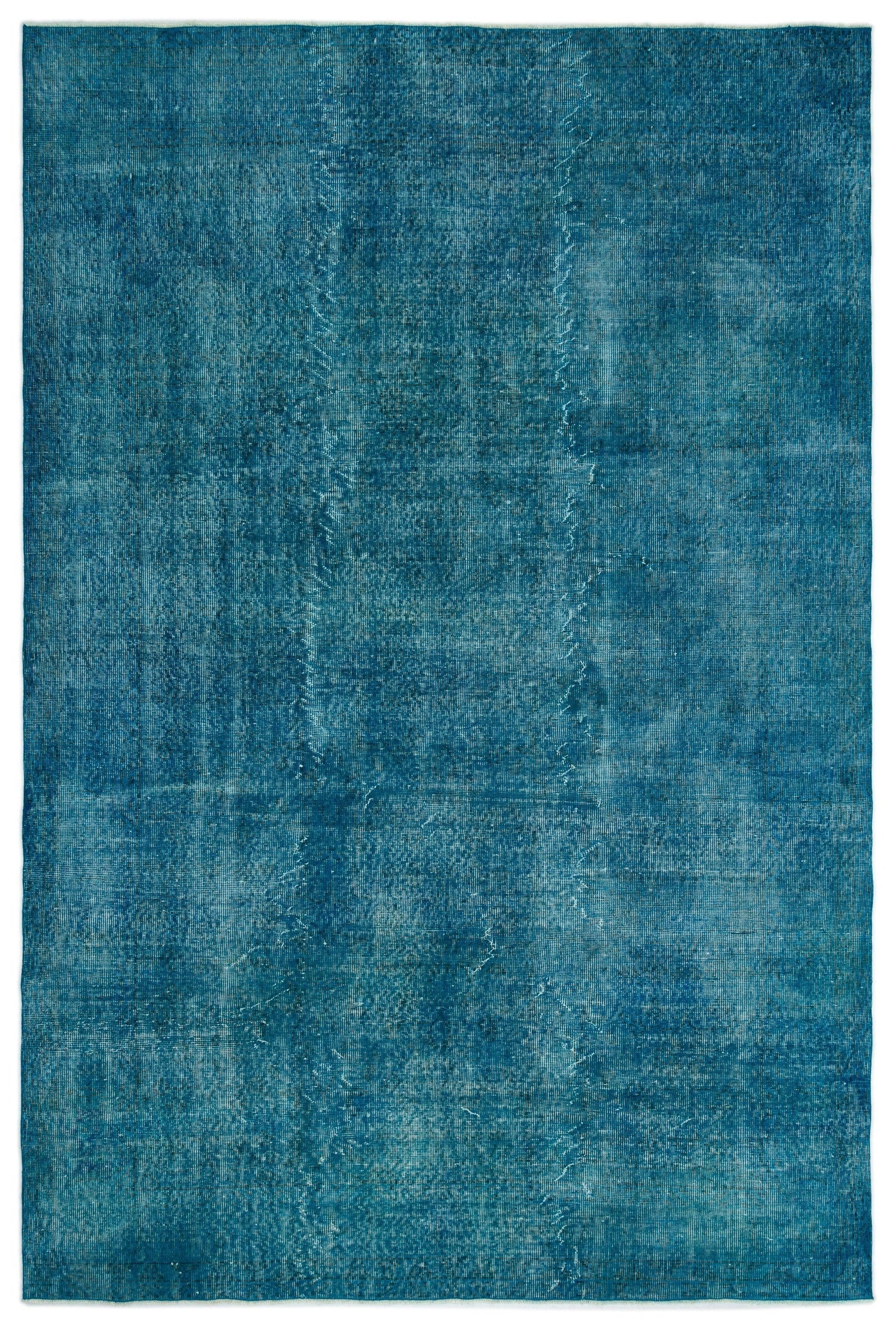 Atina Turquoise Vintage Wool Handmade Area Rug 6'6" x 9'10"