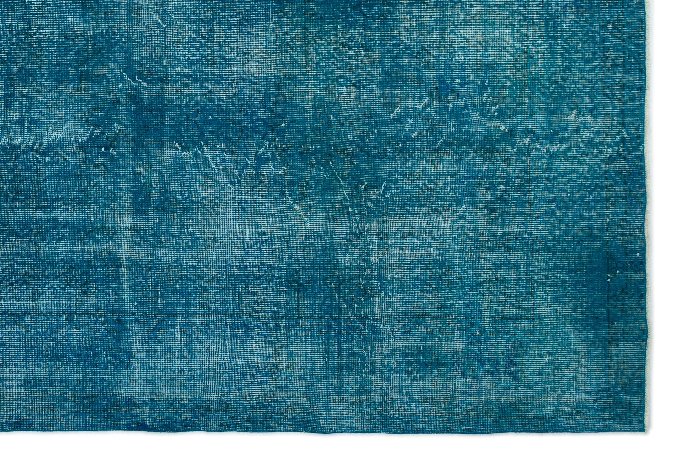 Atina Turquoise Vintage Wool Handmade Area Rug 6'6" x 9'10"