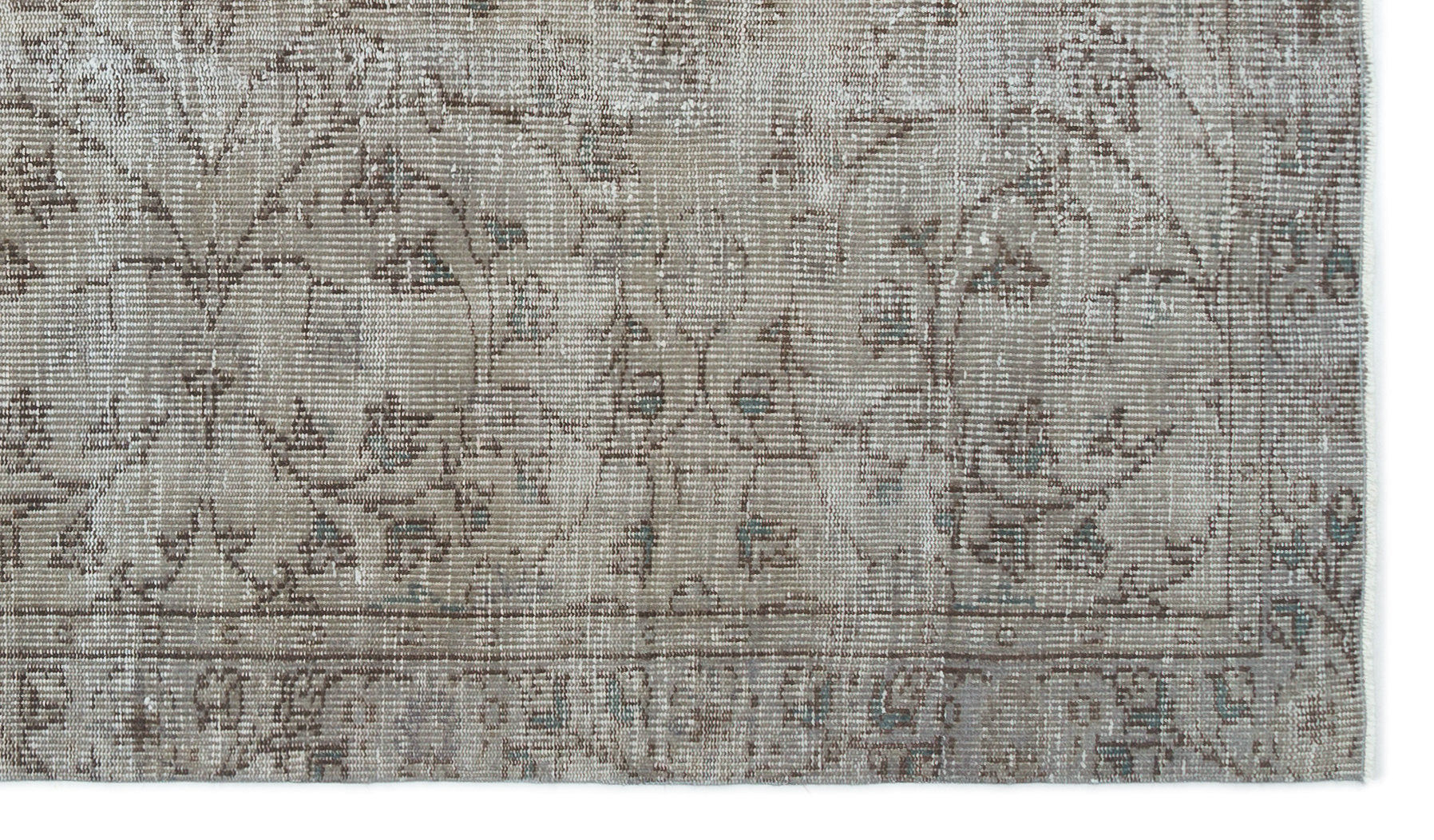 Atina Grey Vintage Wool Handmade Area Rug 4'8" x 8'5"