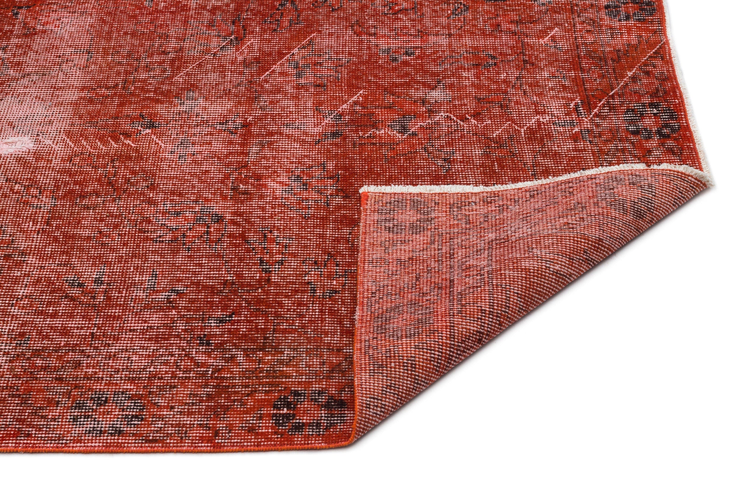 Atina Red Vintage Wool Handmade Area Rug 3'5" x 6'6"