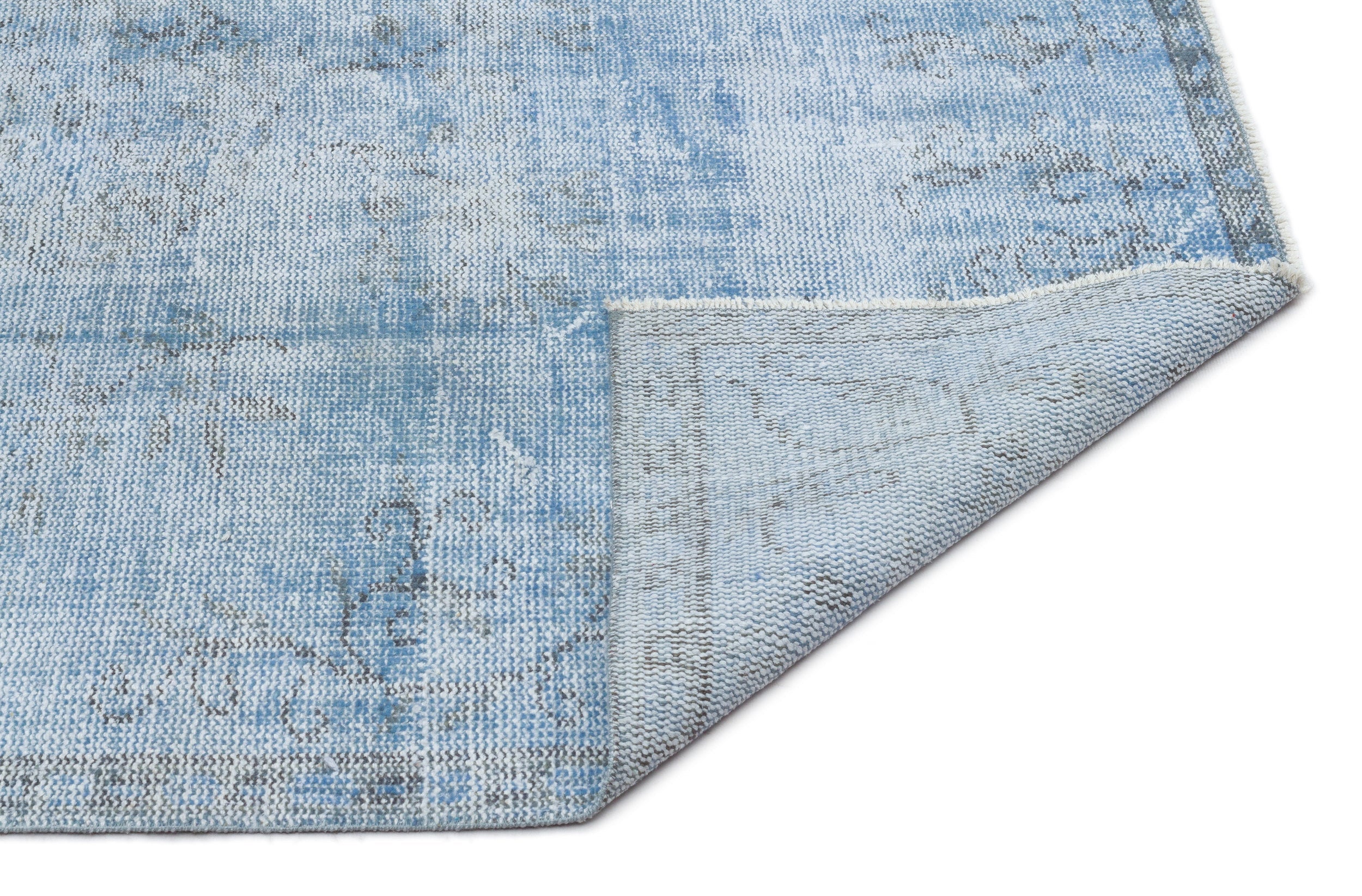 Atina Blue Vintage Wool Handmade Area Rug 4'6" x 8'0"