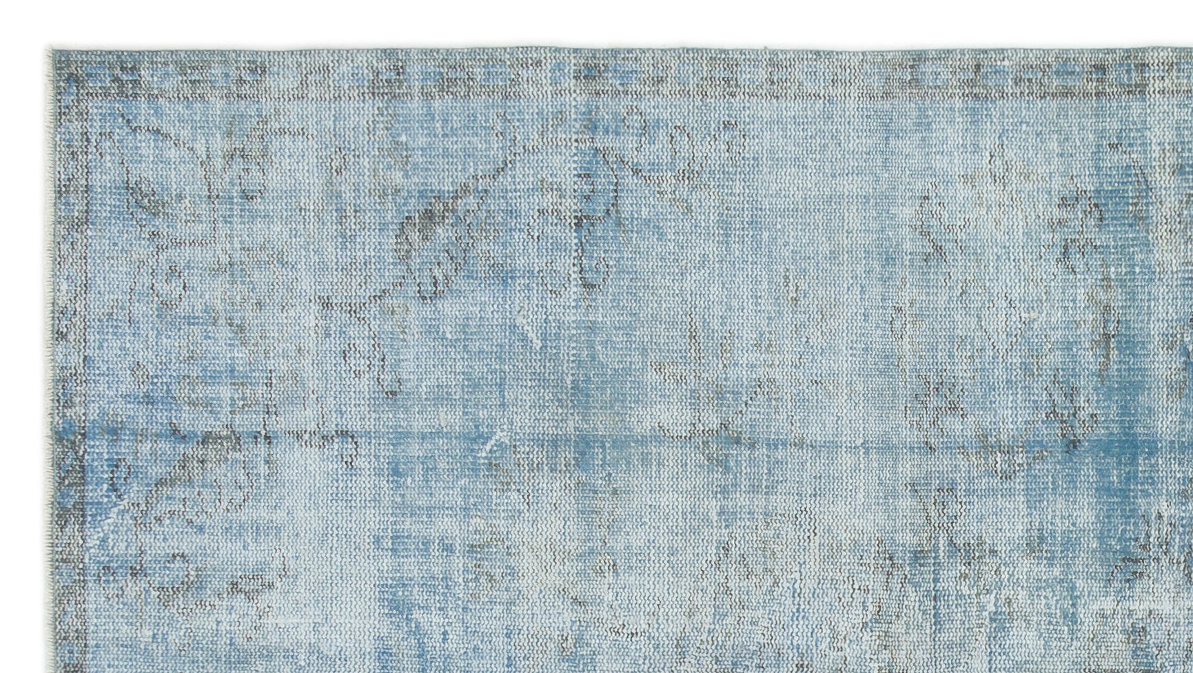 Atina Blue Vintage Wool Handmade Area Rug 4'6" x 8'0"
