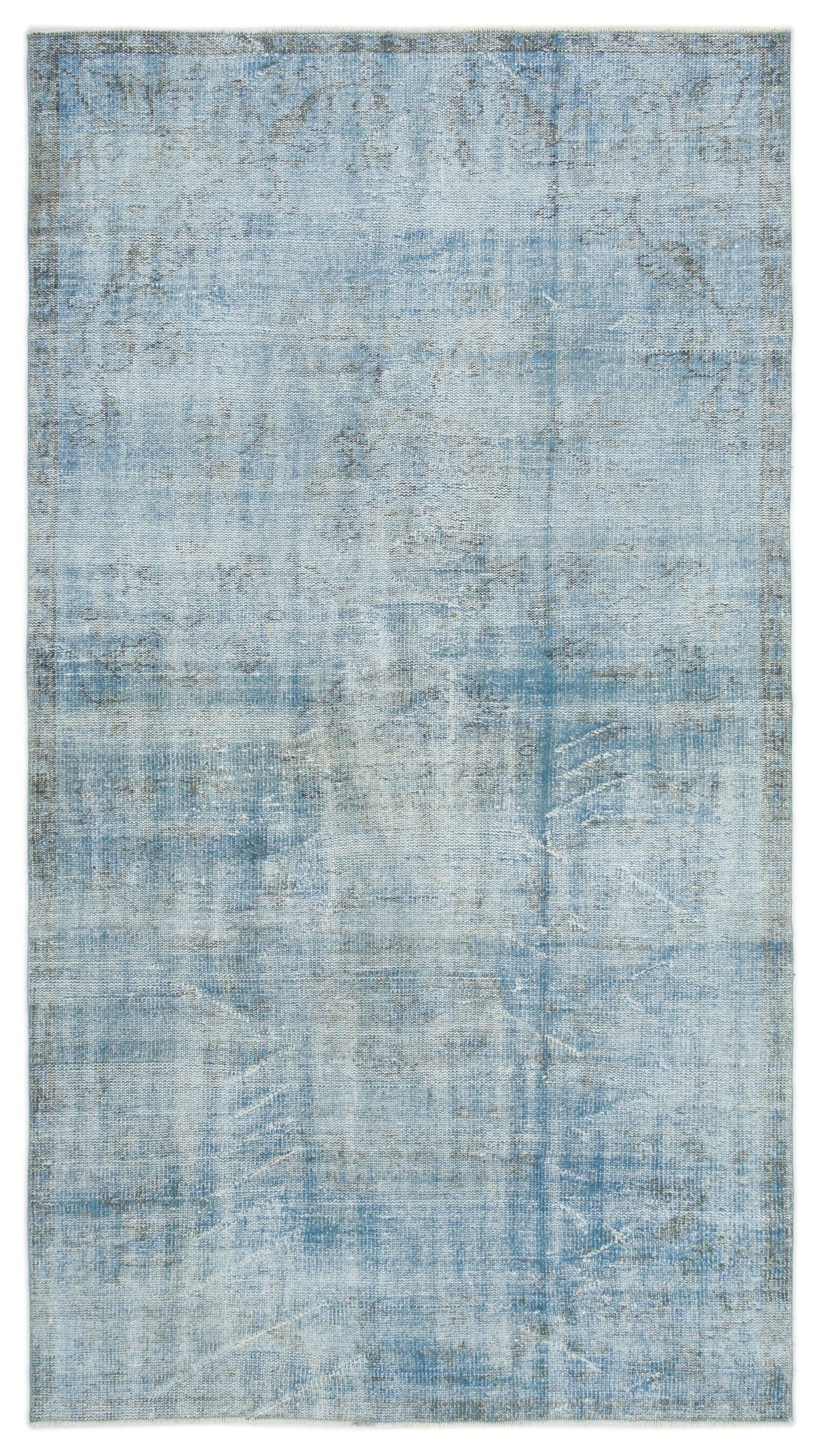 Atina Blue Vintage Wool Handmade Area Rug 4'6" x 8'0"