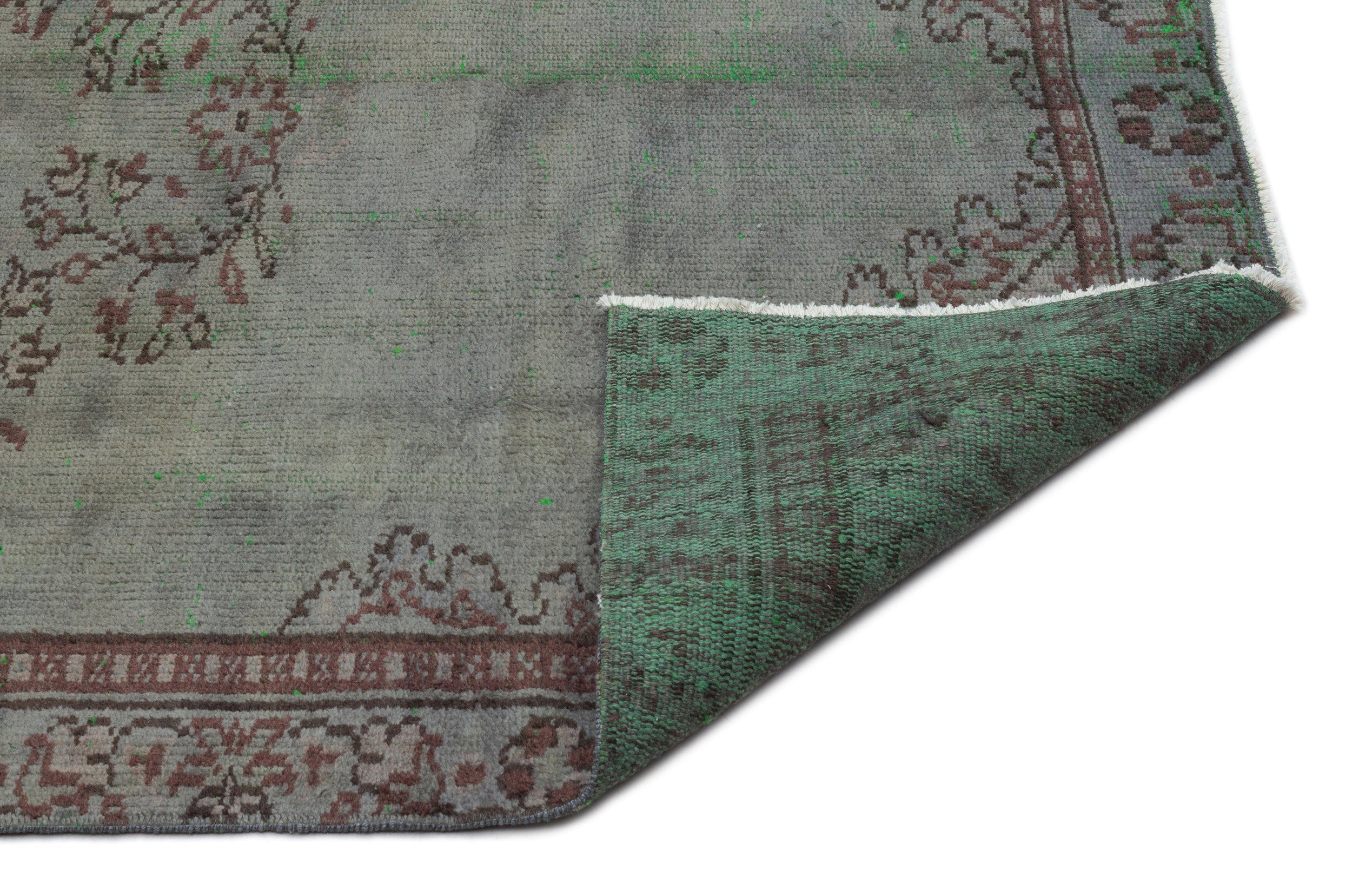 Atina Grey Vintage Wool Handmade Area Rug 4'8" x 8'2"