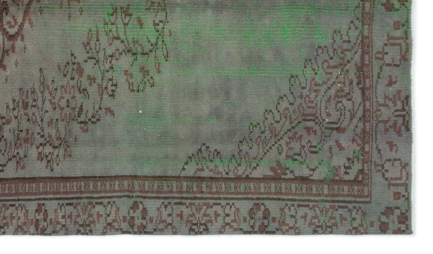 Atina Grey Vintage Wool Handmade Area Rug 4'8" x 8'2"