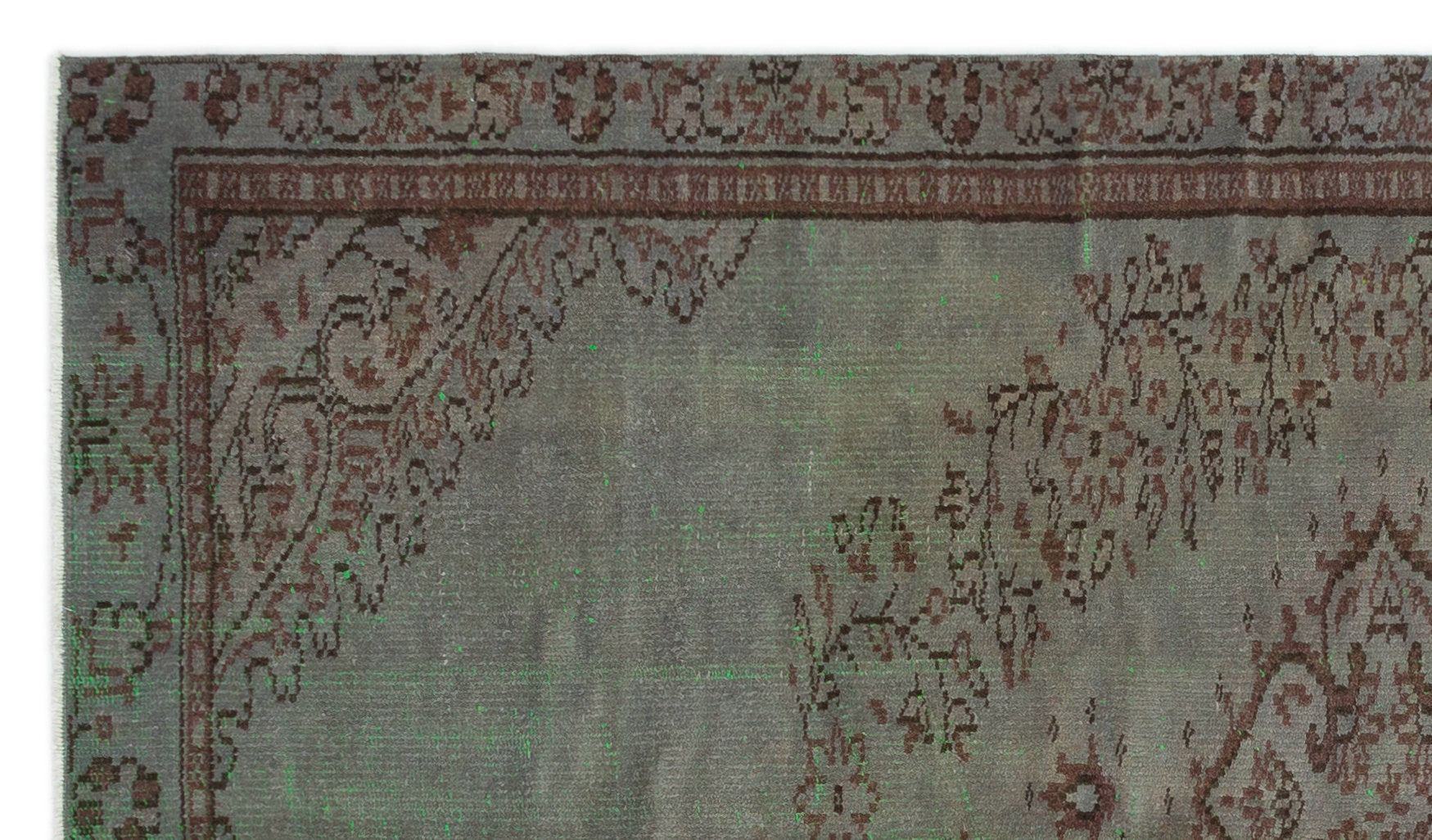 Atina Grey Vintage Wool Handmade Area Rug 4'8" x 8'2"