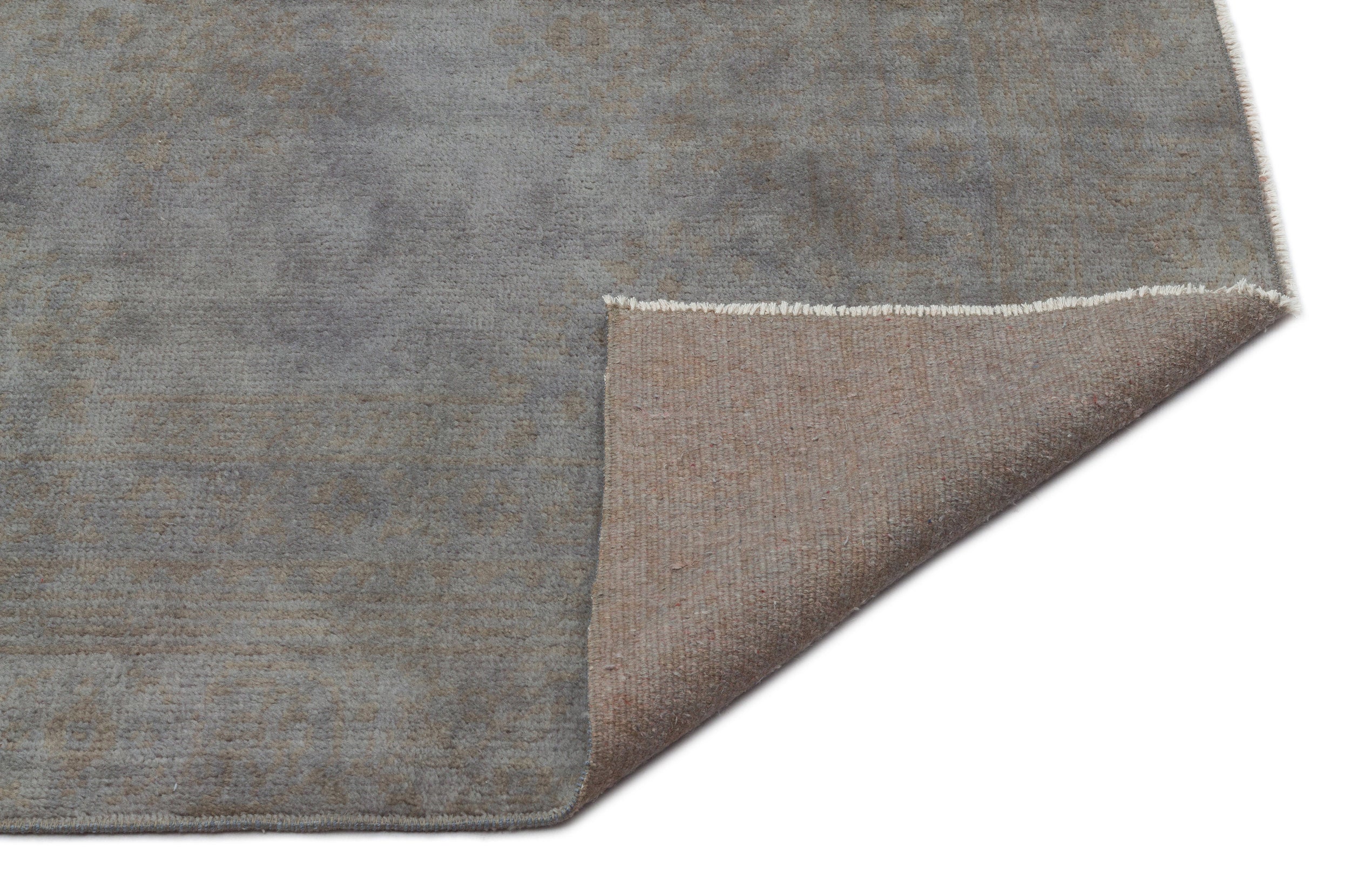 Atina Grey Vintage Wool Handmade Area Rug 5'7" x 9'6"