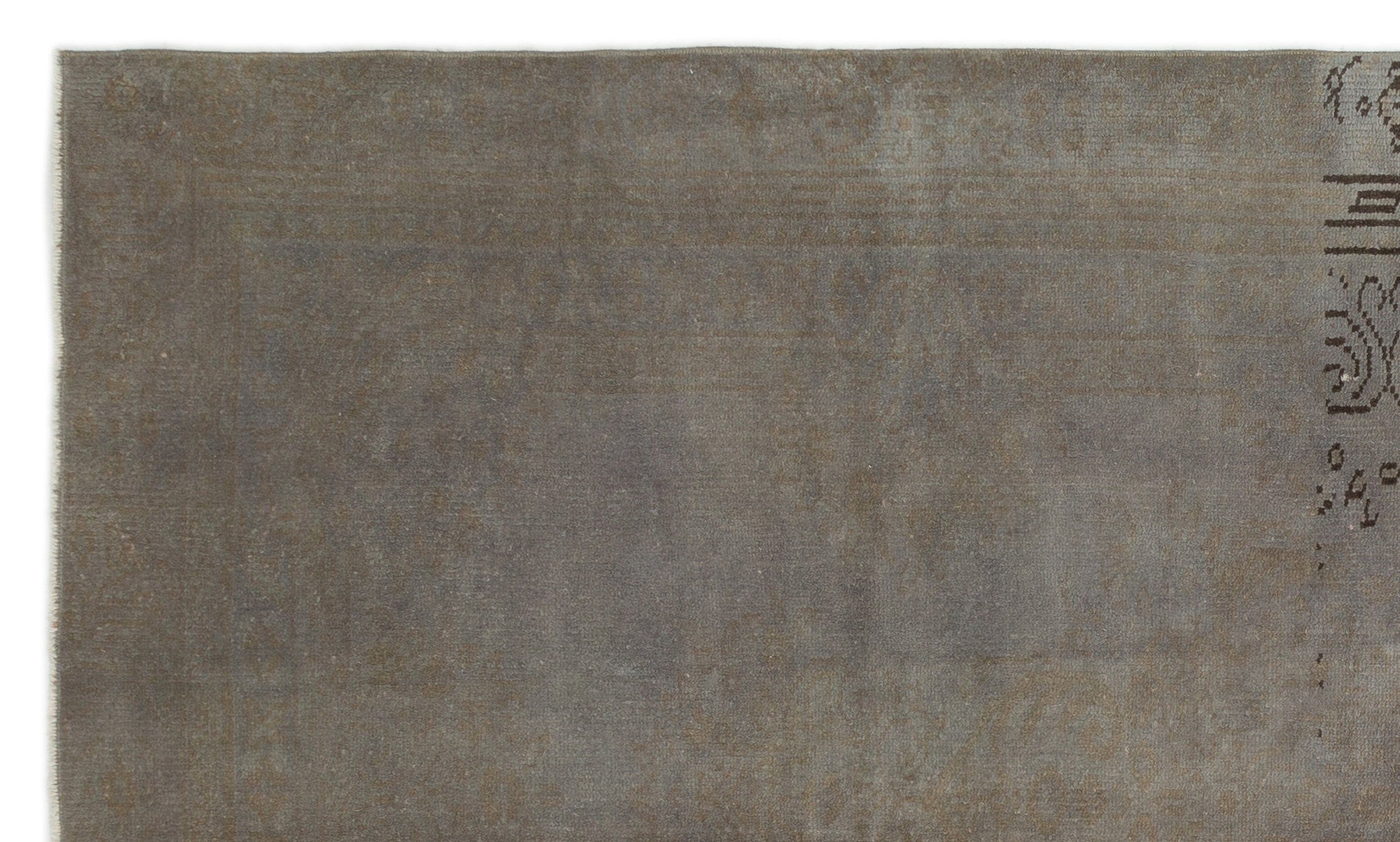 Atina Grey Vintage Wool Handmade Area Rug 5'7" x 9'6"