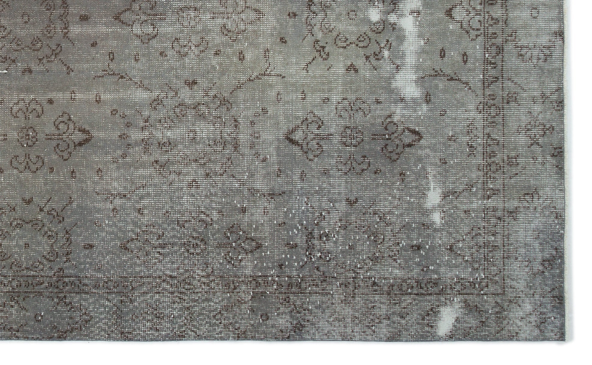 Atina Grey Vintage Wool Handmade Area Rug 5'8" x 9'5"