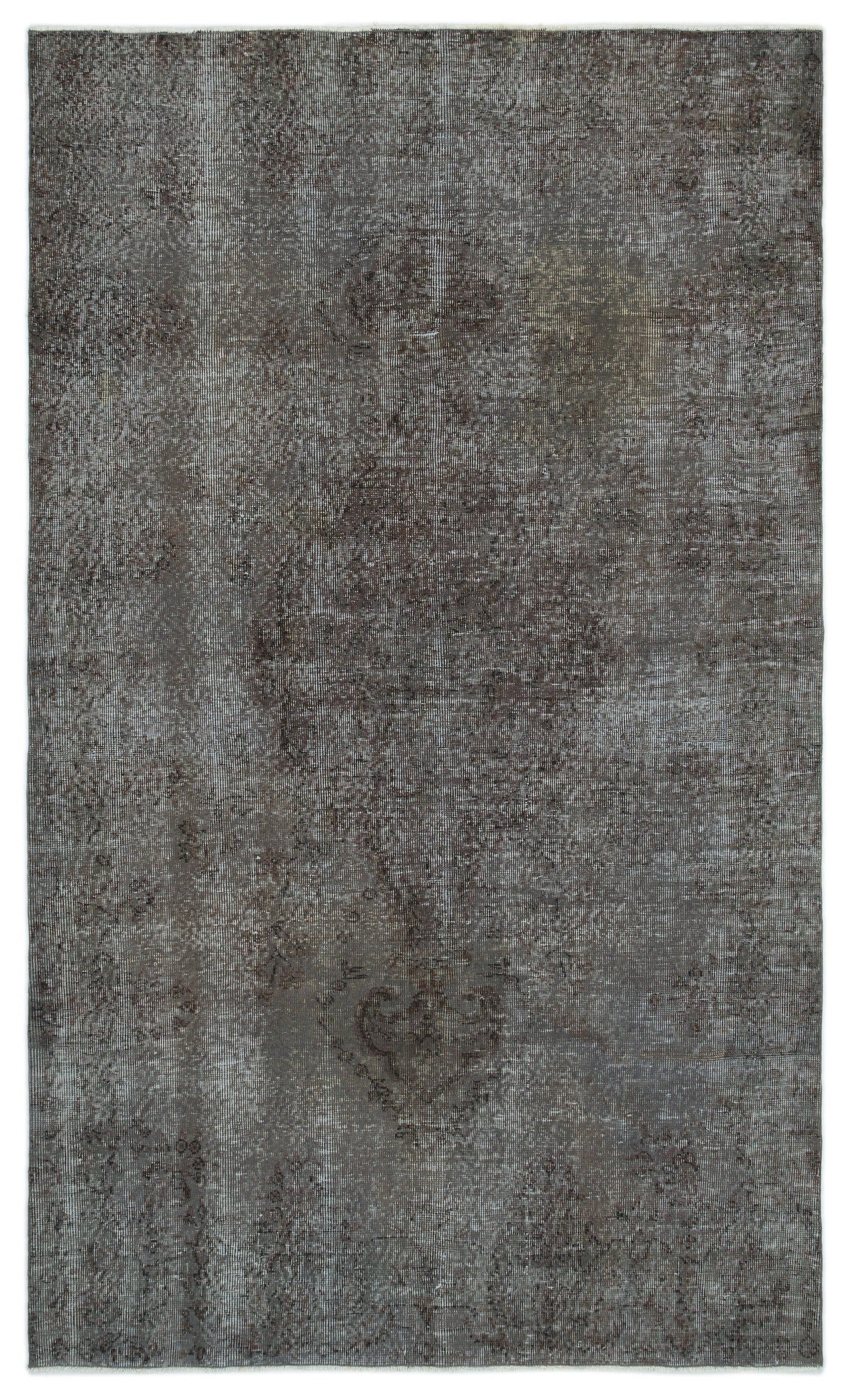Atina Grey Vintage Wool Handmade Area Rug 5'3" x 8'10"