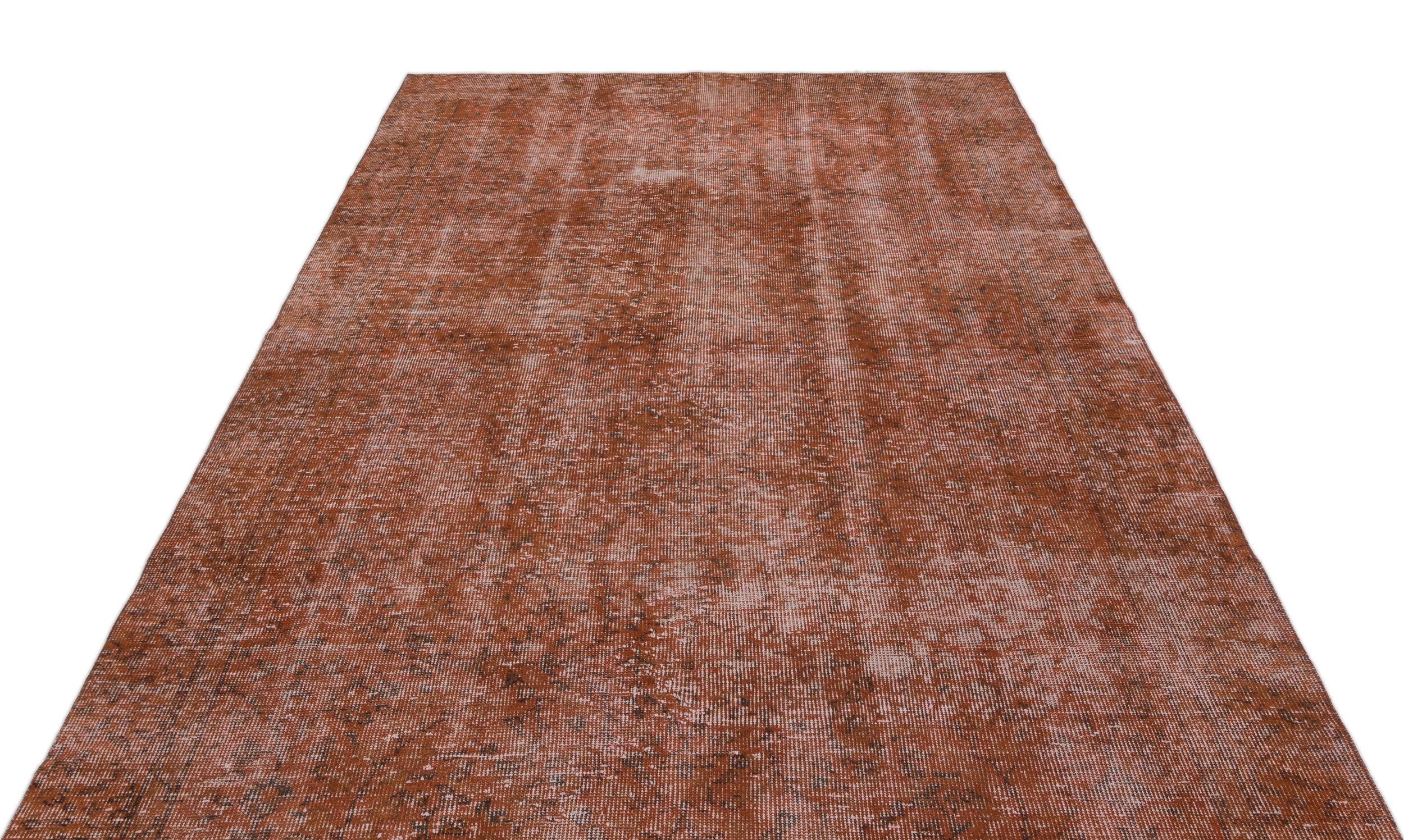 Atina Brown Vintage Wool Handmade Area Rug 5'7" x 10'3"