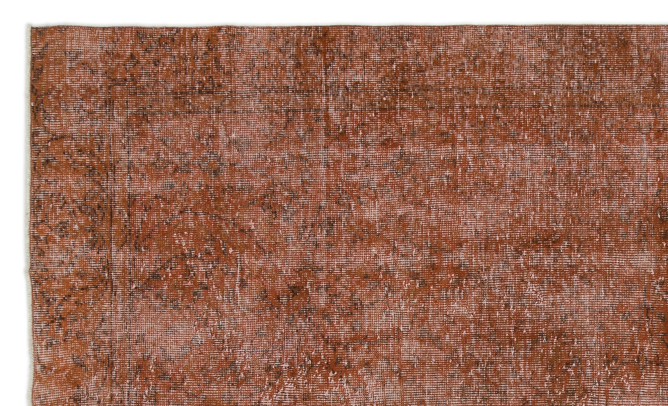 Atina Brown Vintage Wool Handmade Area Rug 5'7" x 10'3"