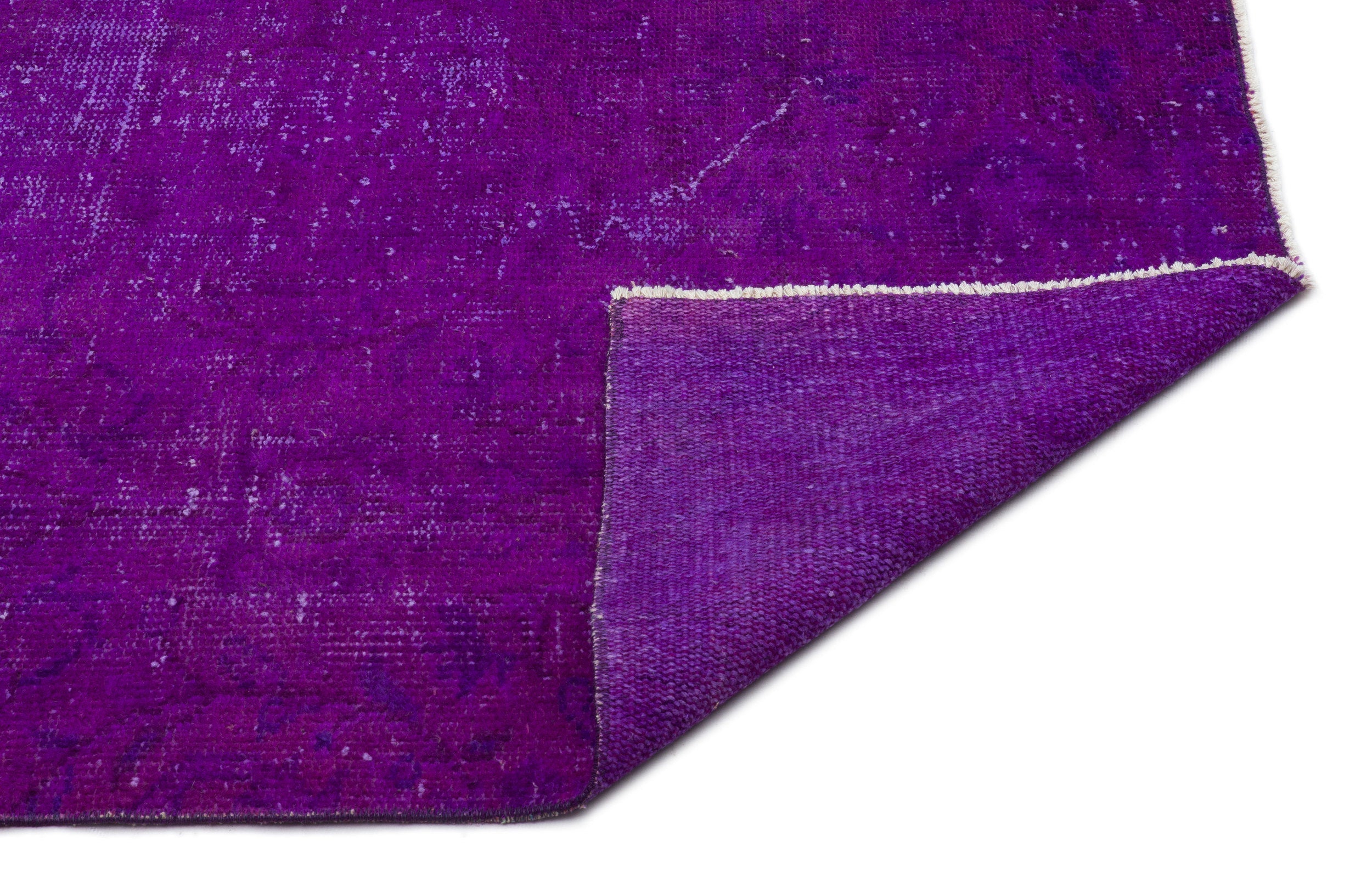 Atina Purple Vintage Wool Handmade Area Rug 6'1" x 8'11"