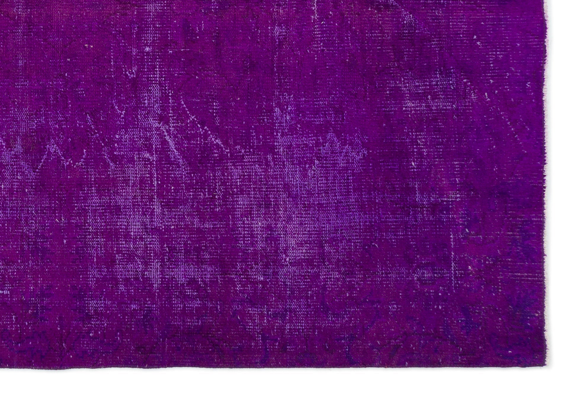 Atina Purple Vintage Wool Handmade Area Rug 6'1" x 8'11"