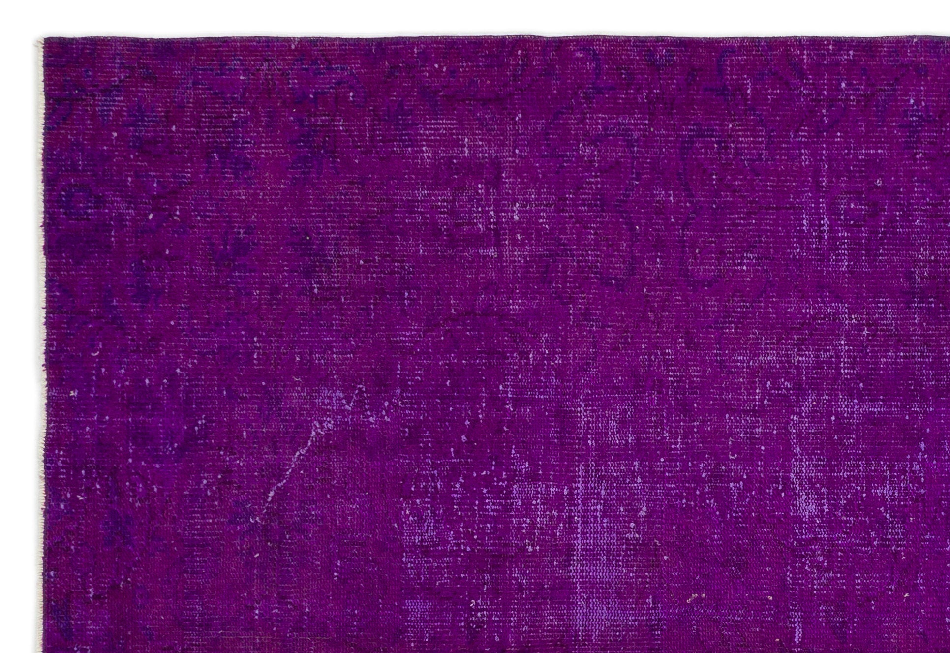 Atina Purple Vintage Wool Handmade Area Rug 6'1" x 8'11"