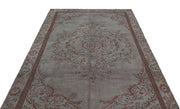Atina Grey Vintage Wool Handmade Area Rug 4'11" x 9'0"