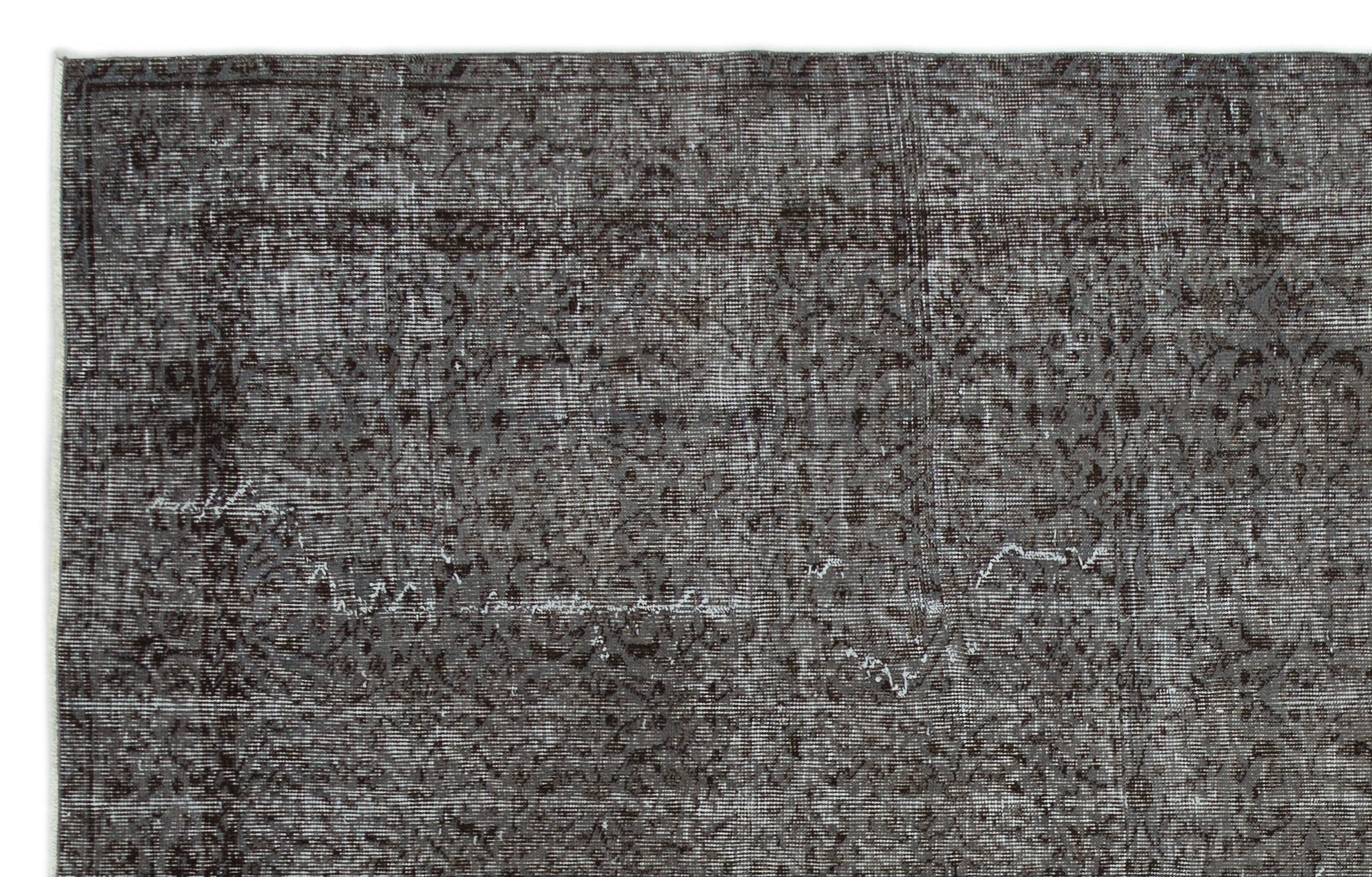 Atina Grey Vintage Wool Handmade Area Rug 5'10" x 9'8"