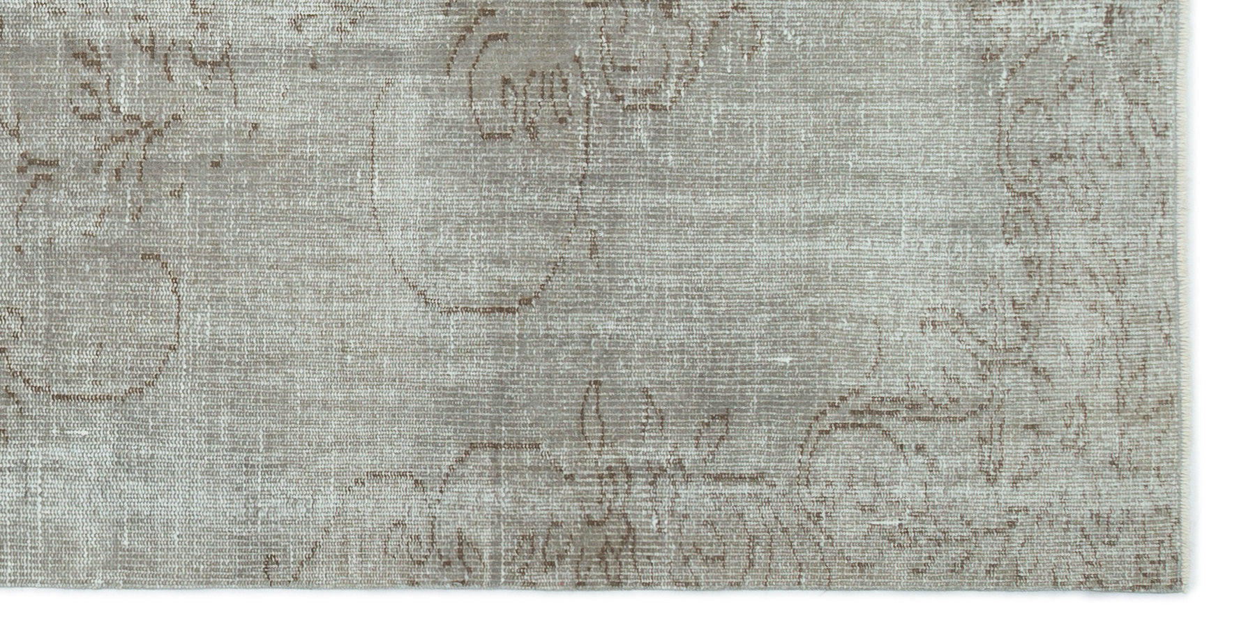 Atina Beige Vintage Wool Handmade Area Rug 4'2" x 8'2"