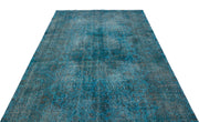 Atina Turquoise Vintage Wool Handmade Area Rug 5'8" x 9'11"