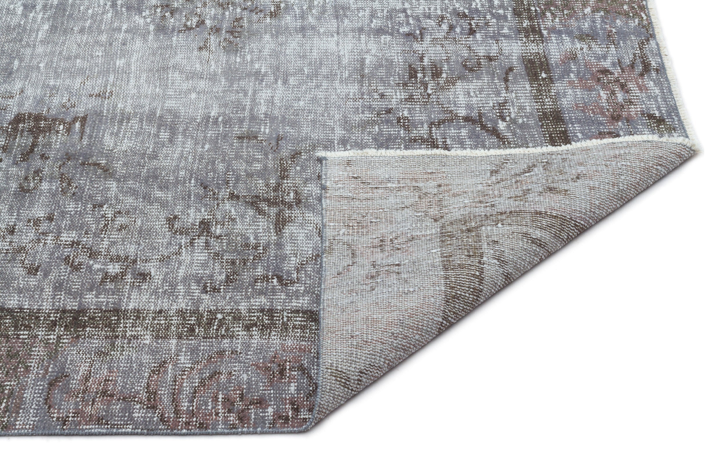 Atina 19991 Grey Vintage Wool Handmade Area Rug 5'1" x 9'2"