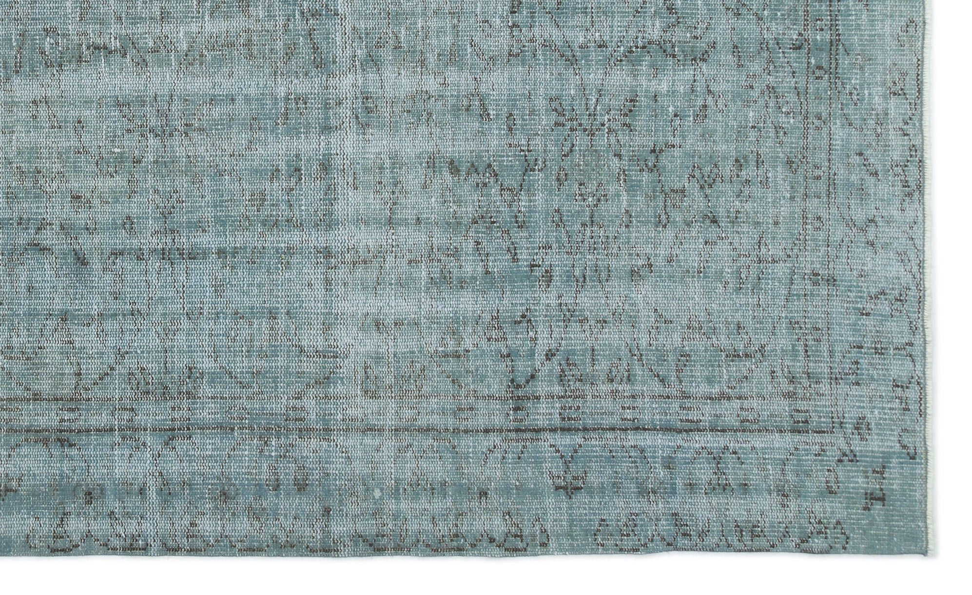 Atina Blue Vintage Wool Handmade Area Rug 5'7" x 9'3"