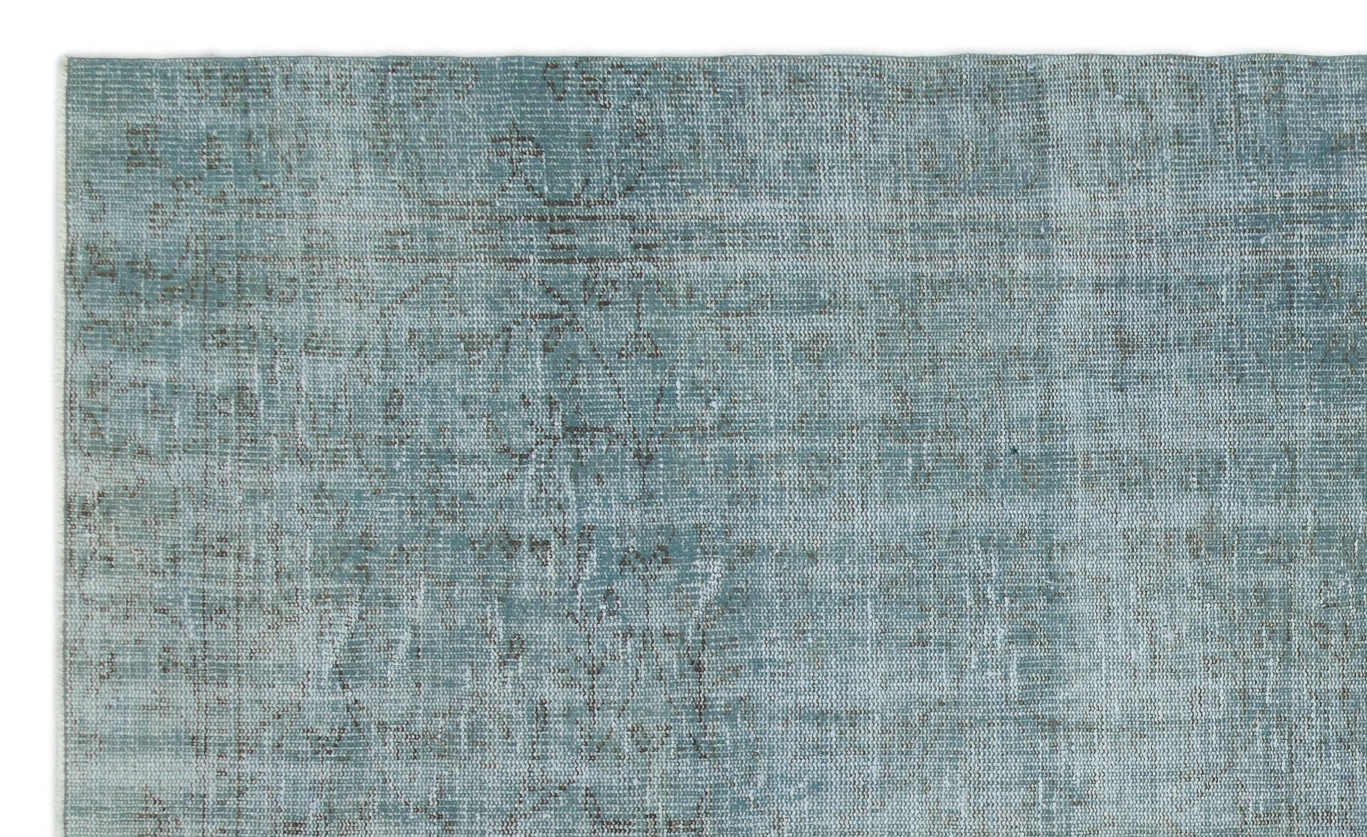 Atina Blue Vintage Wool Handmade Area Rug 5'7" x 9'3"