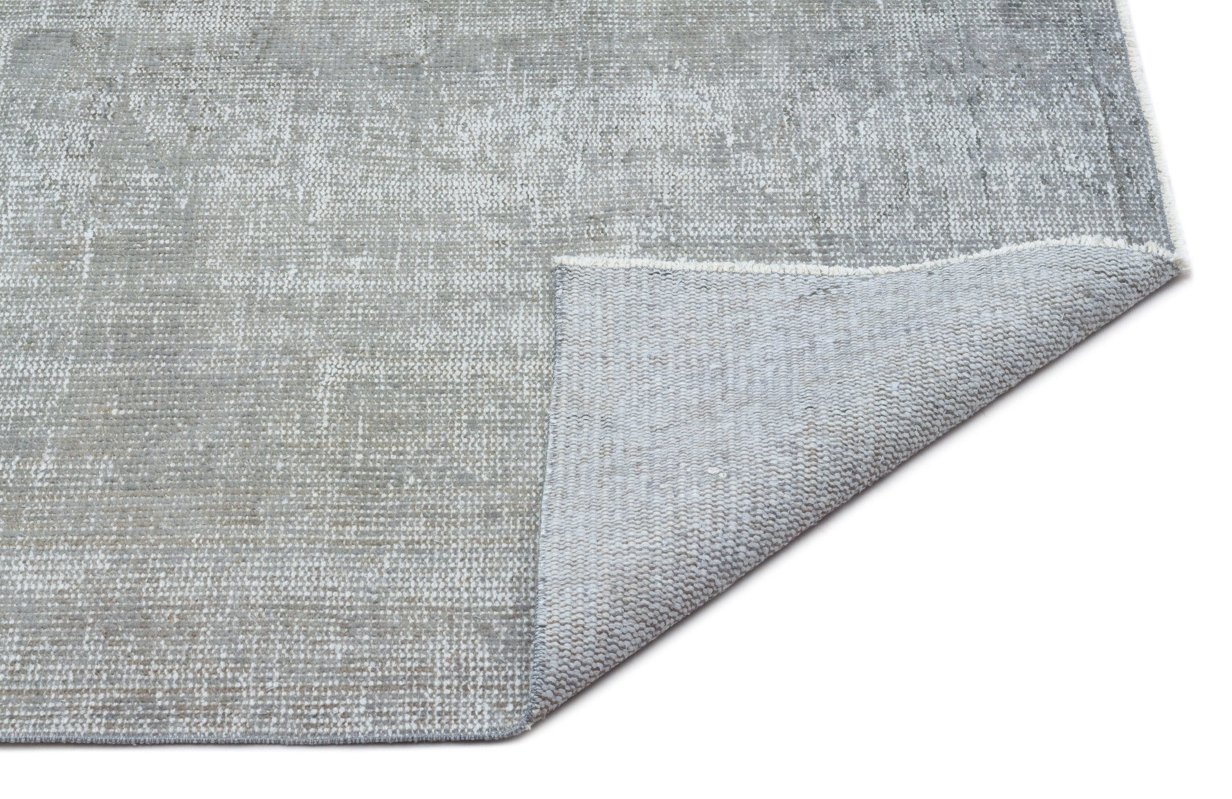 Atina Grey Vintage Wool Handmade Area Rug 5'2" x 8'4"