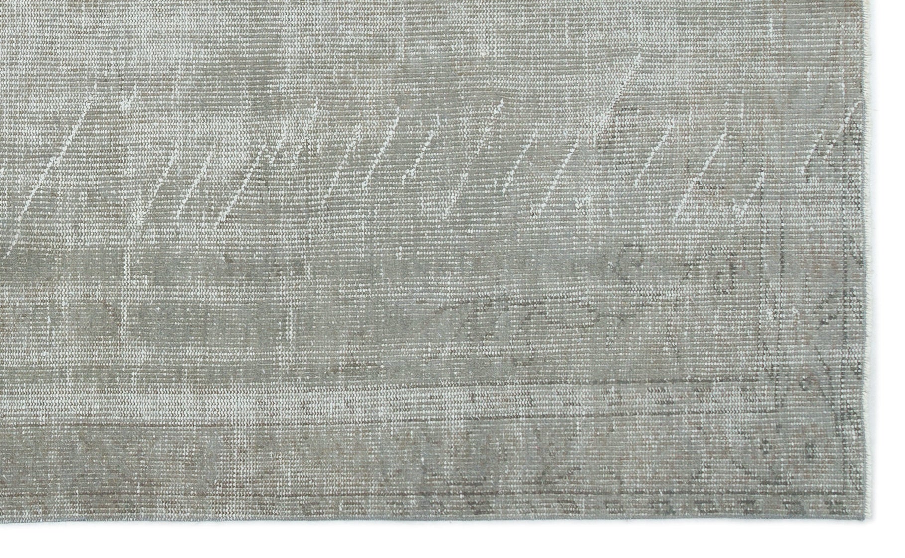 Atina Grey Vintage Wool Handmade Area Rug 5'2" x 8'4"