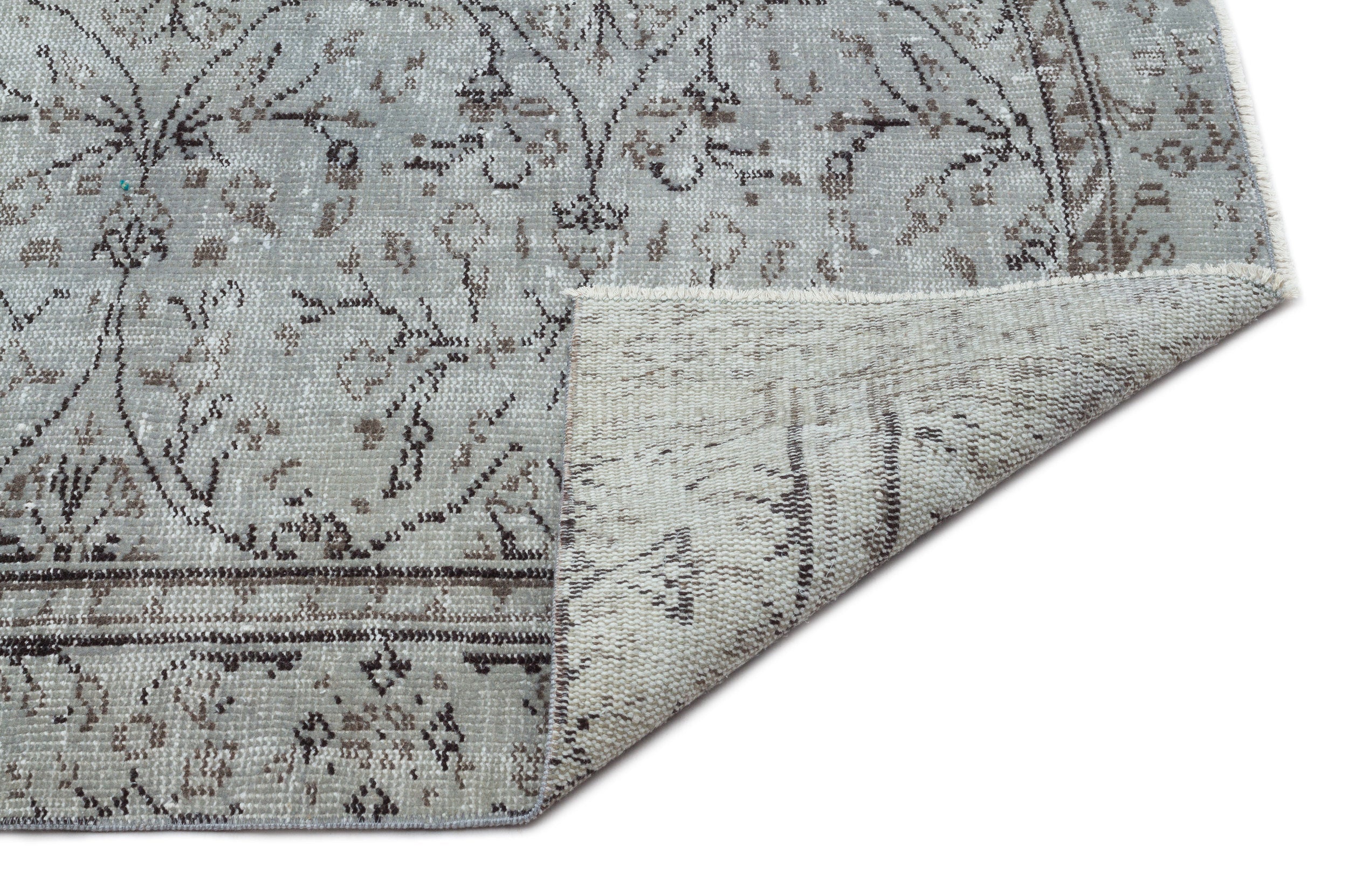 Atina 20062 Beige Vintage Wool Handmade Area Rug 5'7" x 9'1"