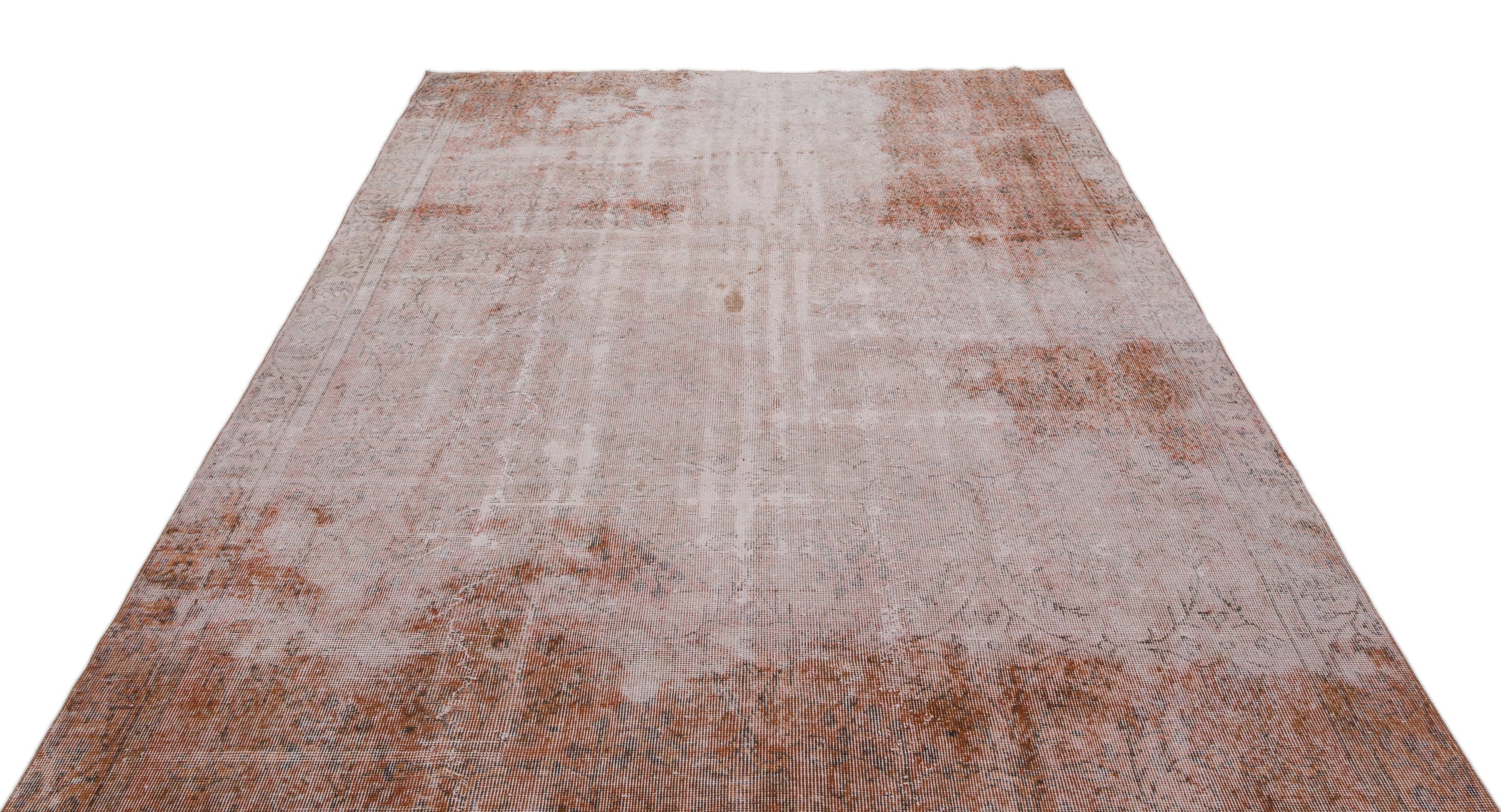 Atina Brown Vintage Wool Handmade Area Rug 6'6" x 10'1"
