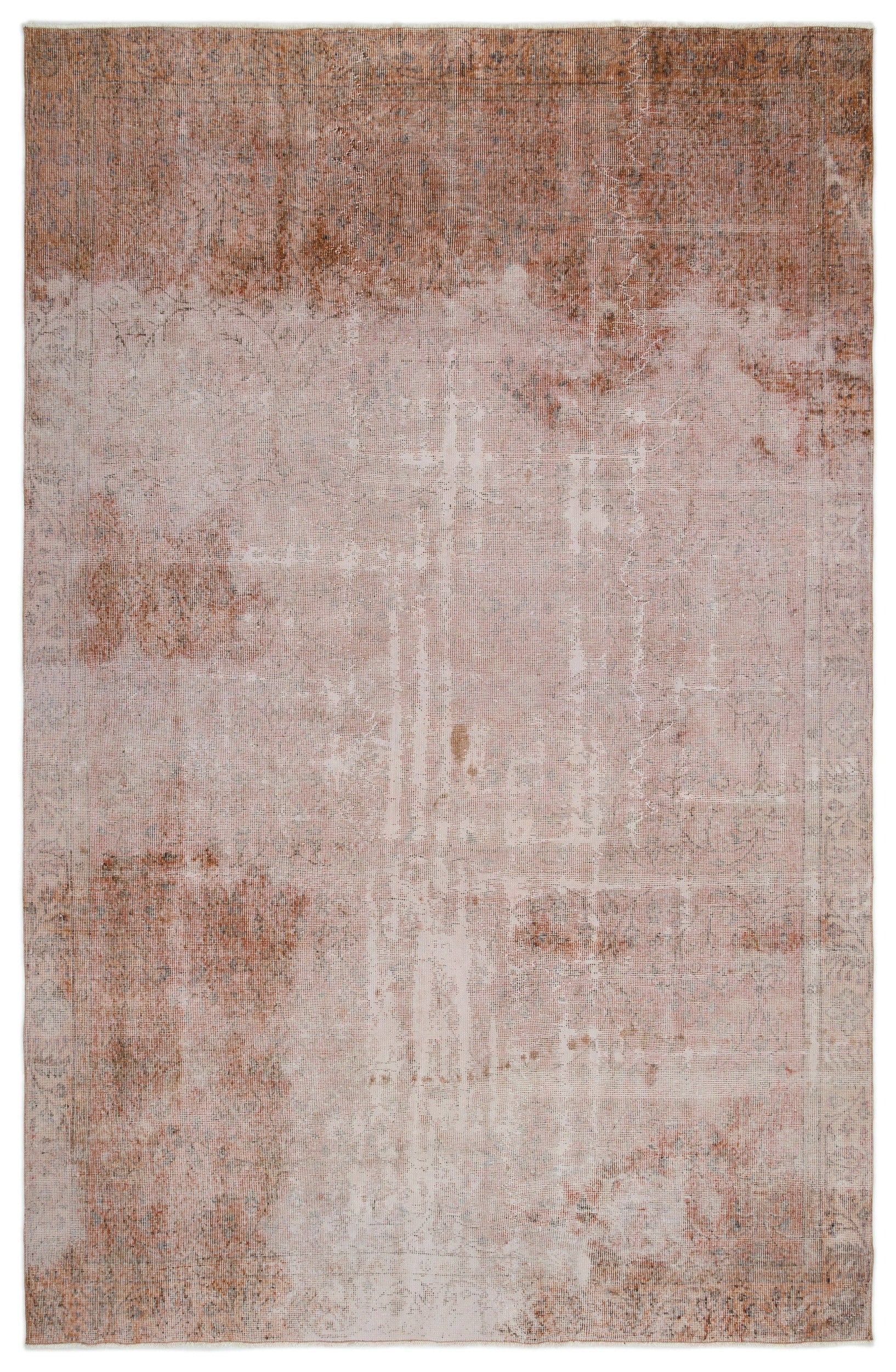 Atina Brown Vintage Wool Handmade Area Rug 6'6" x 10'1"