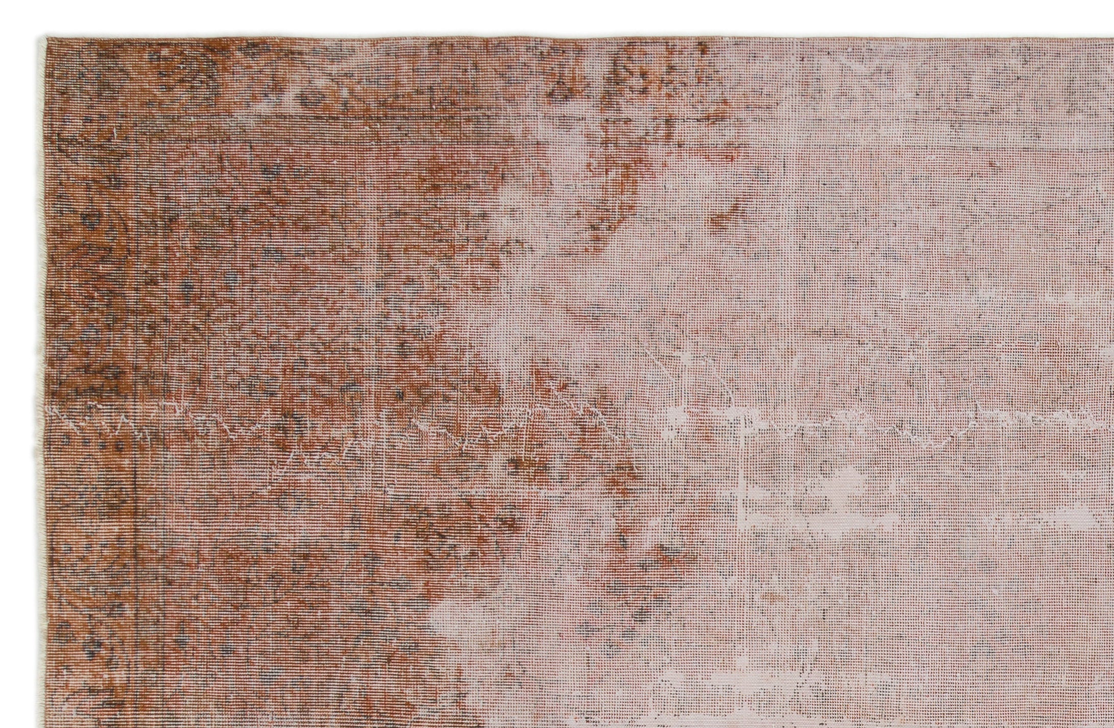 Atina Brown Vintage Wool Handmade Area Rug 6'6" x 10'1"