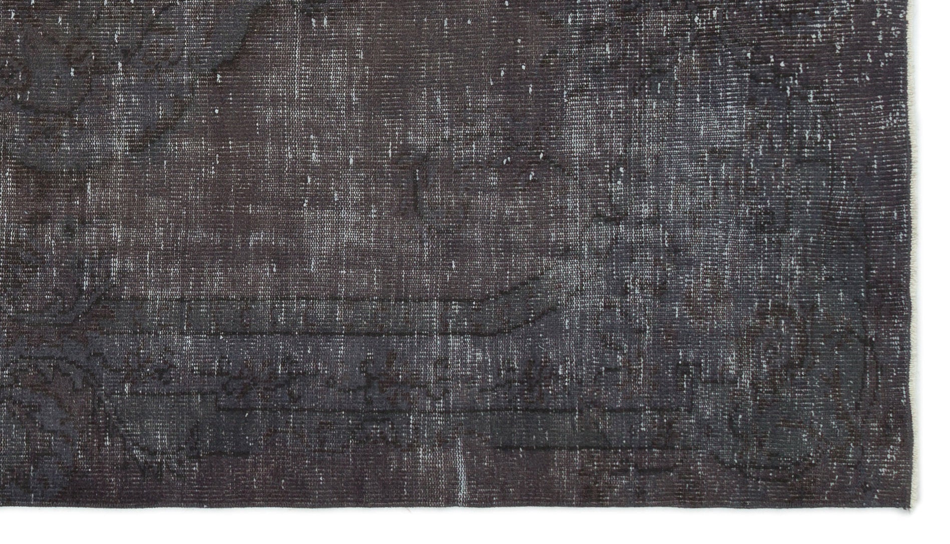 Atina Grey Vintage Wool Handmade Area Rug 4'10" x 8'11"