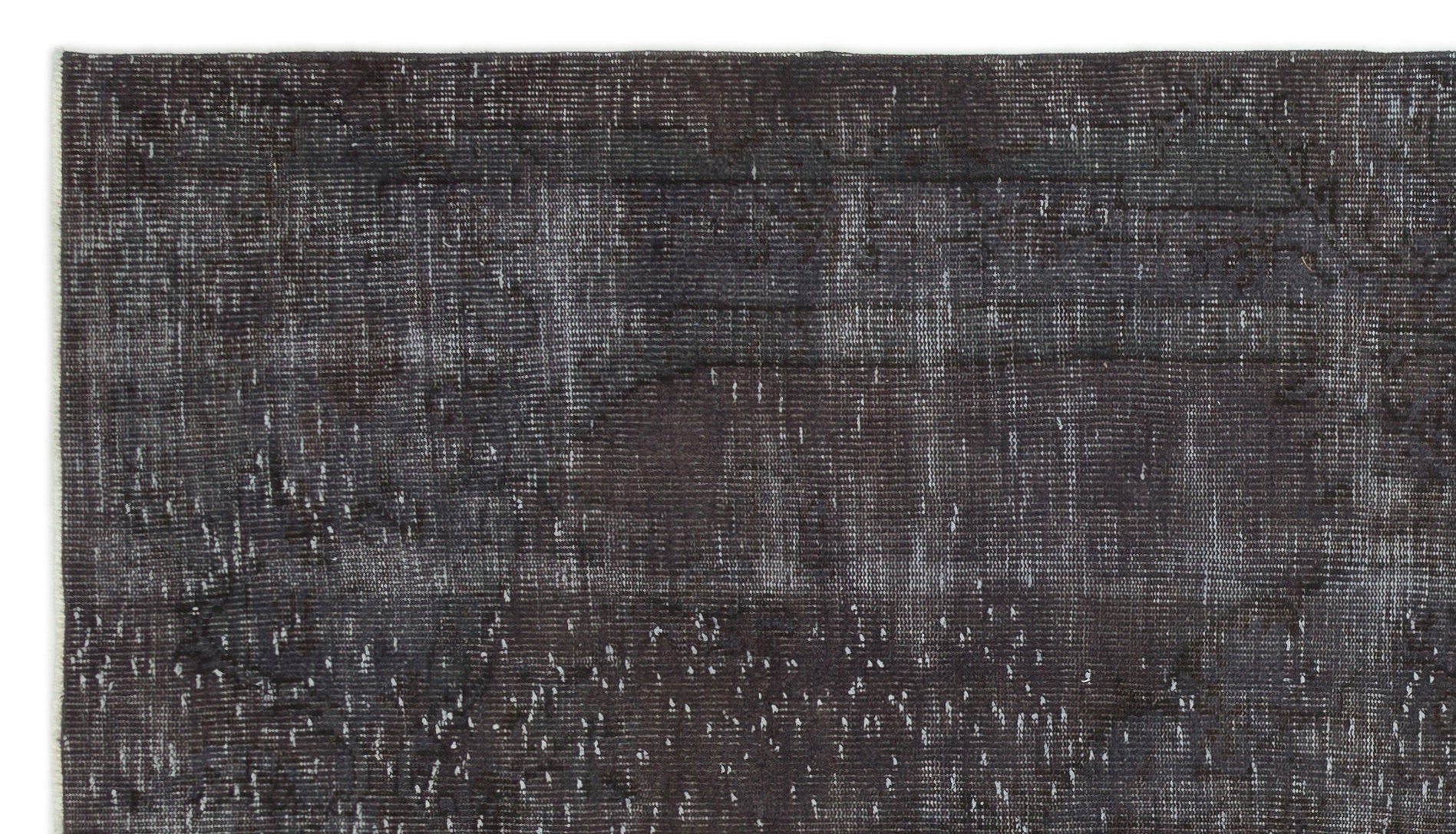 Atina Grey Vintage Wool Handmade Area Rug 4'10" x 8'11"